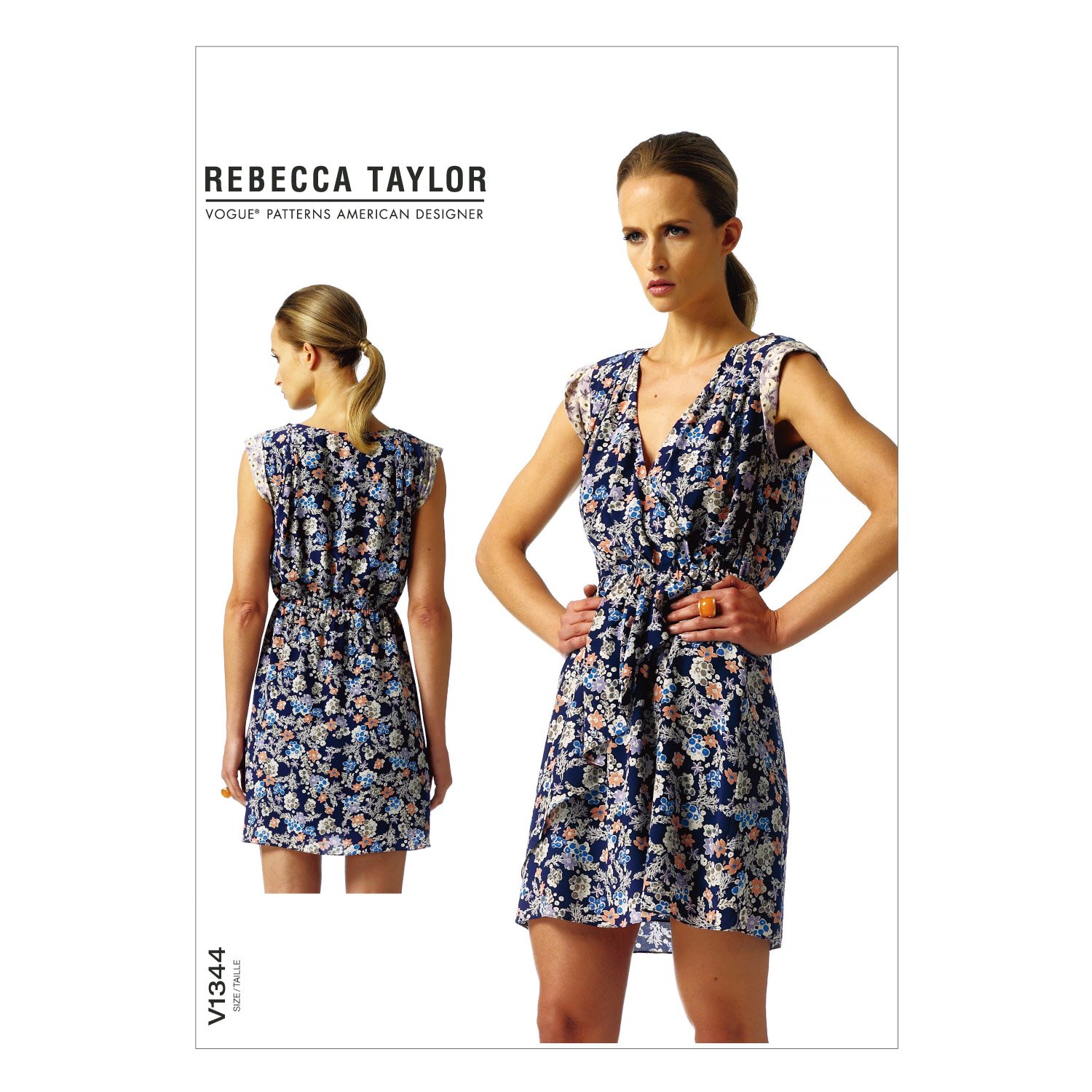 VOGUE PATTERNS V1344 Misses' Dress Sewing Template, Size E5 (14-16-18-20-22)