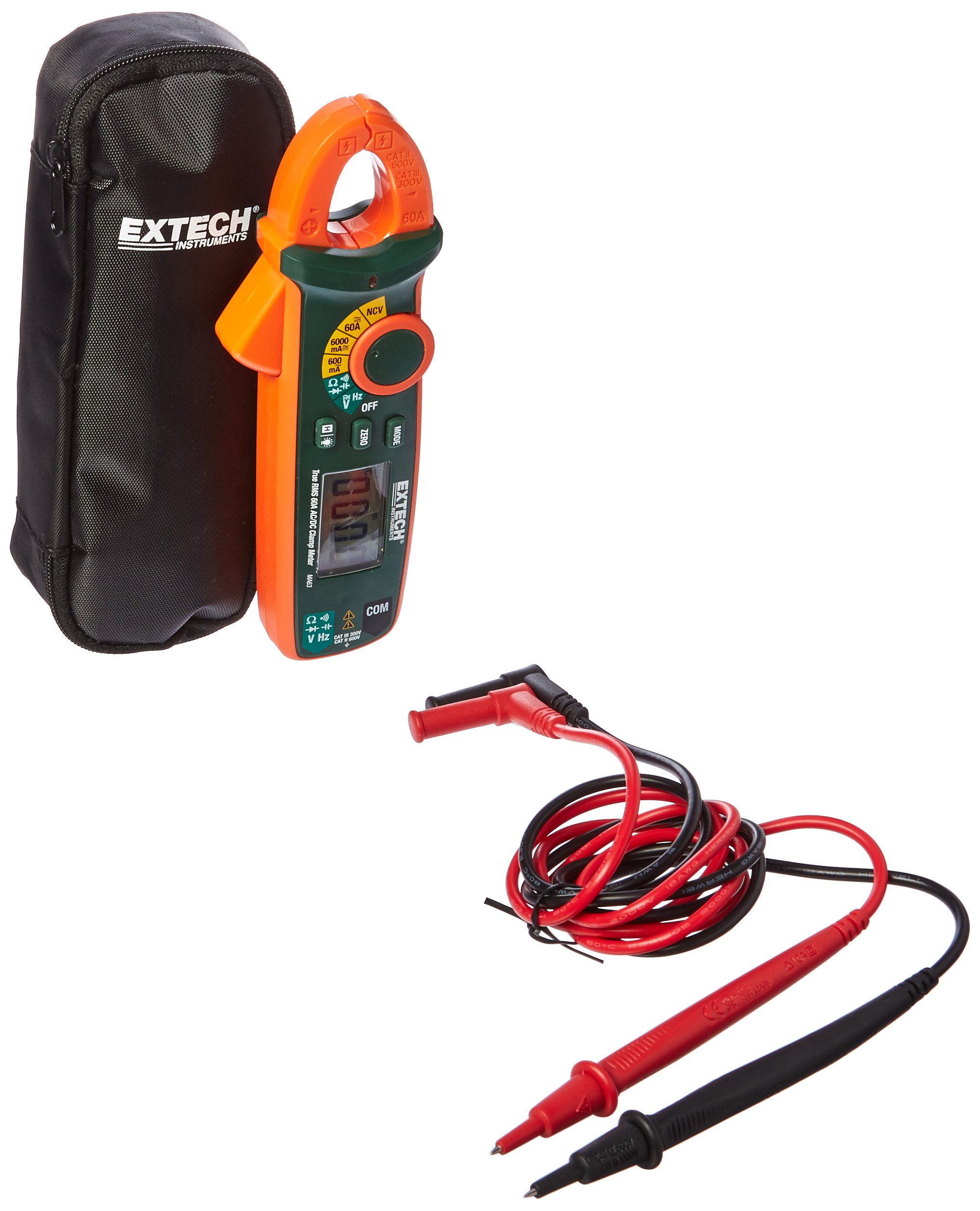 ExtechMA63 True RMS 60A AC/DC Clamp Meter with NCV