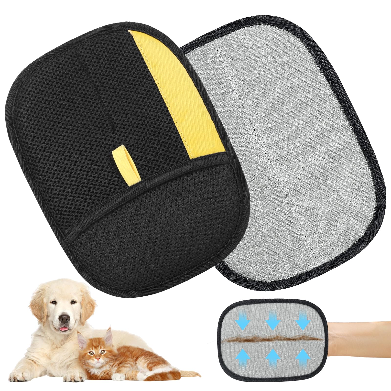 PYWCYH Pet Hair Removal Glove Electrostatic Pet Hair Remover Glove Mitt & Dog