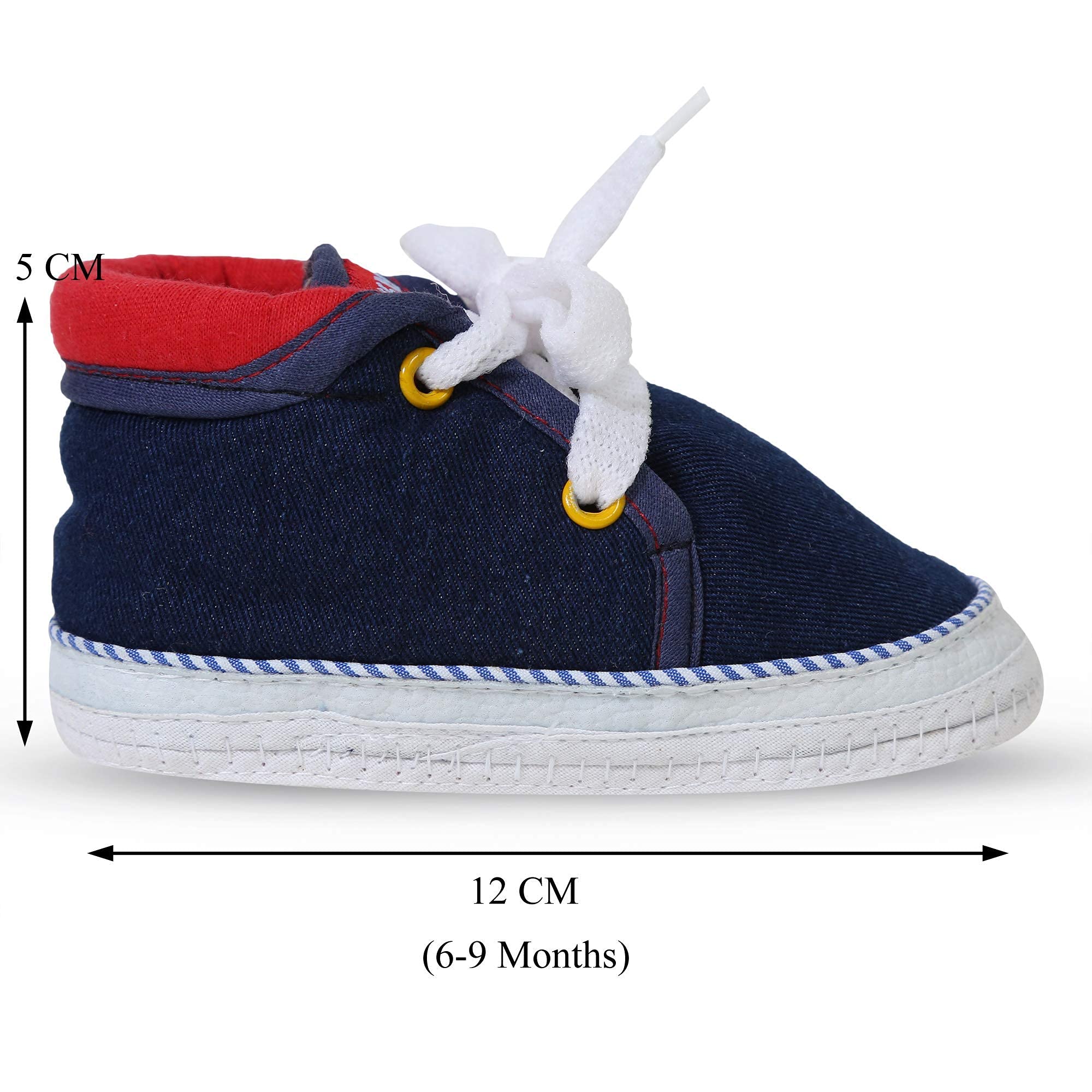 Butterthief Unisex Baby Prewalking Shoes for Newborn Boys & Girls | Soft Sole Infant Bootie with Anti-Slip Bottom | Lightweight Cotton Footwear Early Walker Shoes (6-9 Months, 12 CM) 1