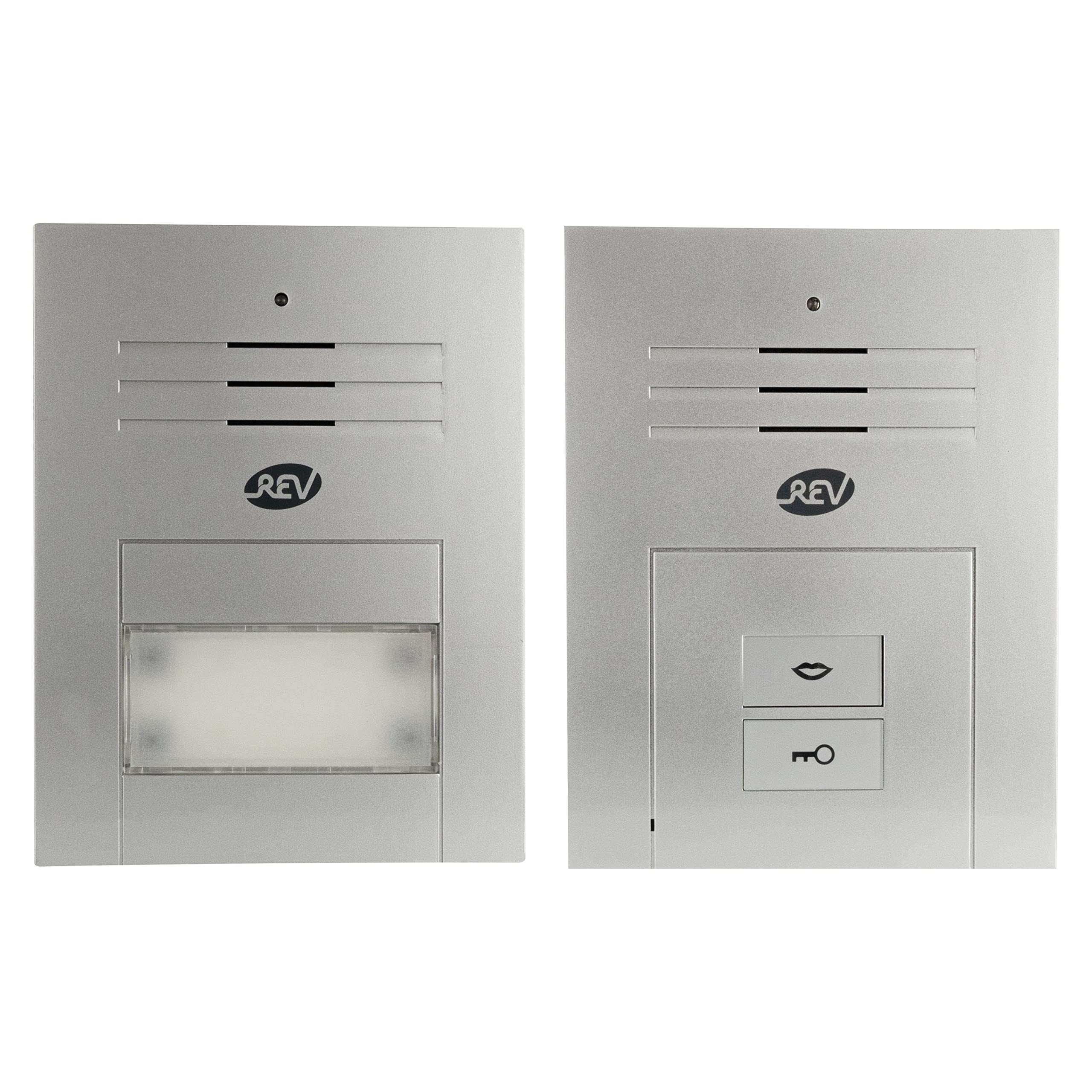 REV 3003108 80210703 Quattroline, domofon z otwieraczem drzwi, zasilacz 230 V AC, 3 dzwonki, srebrny,