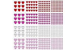 516Pcs Sparkling Pink Heart Gems: A Radiant Radiance for Your Face