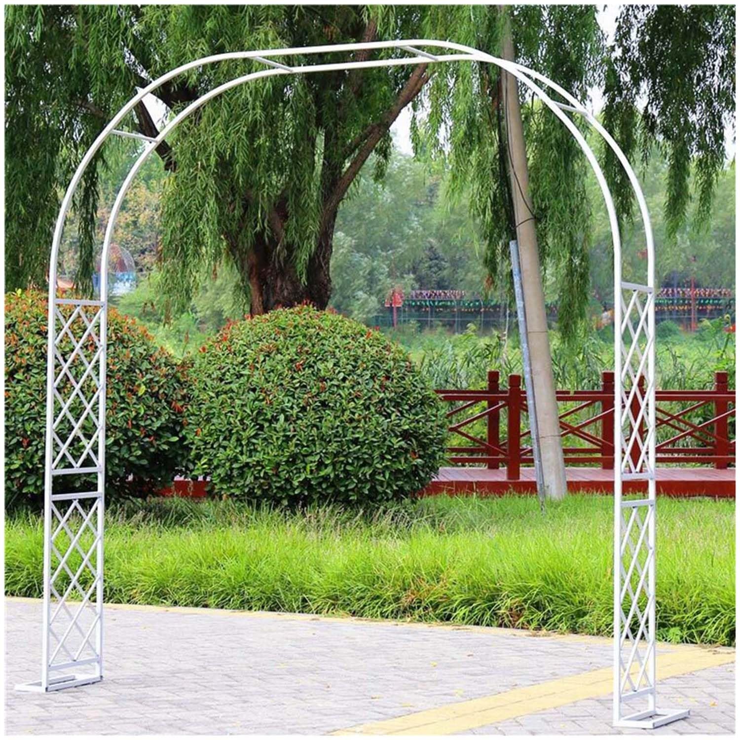 Arche de jardin en métal blanc conception résistante haut de gamme