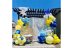 Royal Blue and Yellow Balloon Arch Kit for Lemon Theme Party