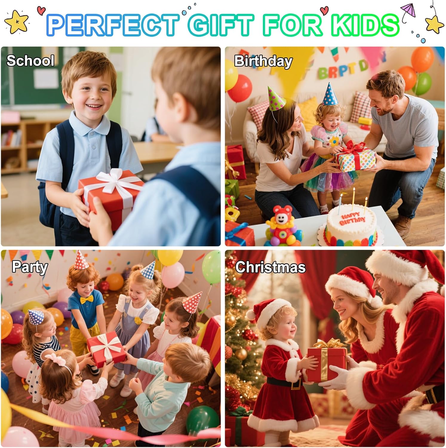 Air Dry Clay for Kids, 12 Animals Modeling Clay Kit with 8 Sculpting Tools and Clear Acrylic Sheet, Soft & Non-Sticky, Safe & Non-Toxic Magic Clays, DIY Arts & Crafts Creative Gift for Boys & Girls