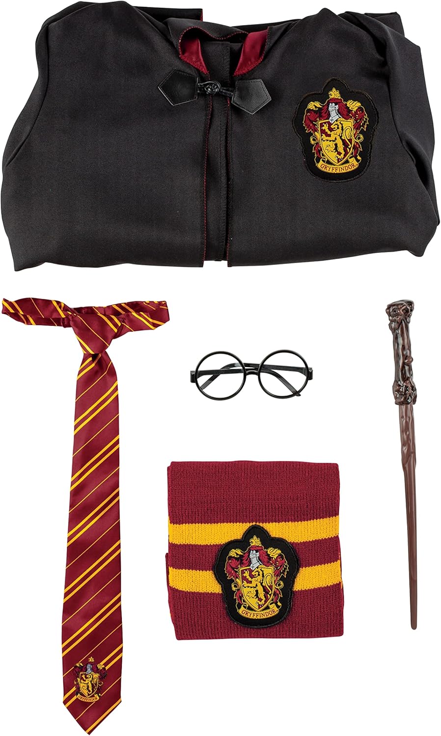 Disguise Harry Potter Dress Up Trunk for Kids, Official Wizarding World Costume Kit with Robe, Scarf, Tie, Wand and Glasses, Kids Size Small (4-6)