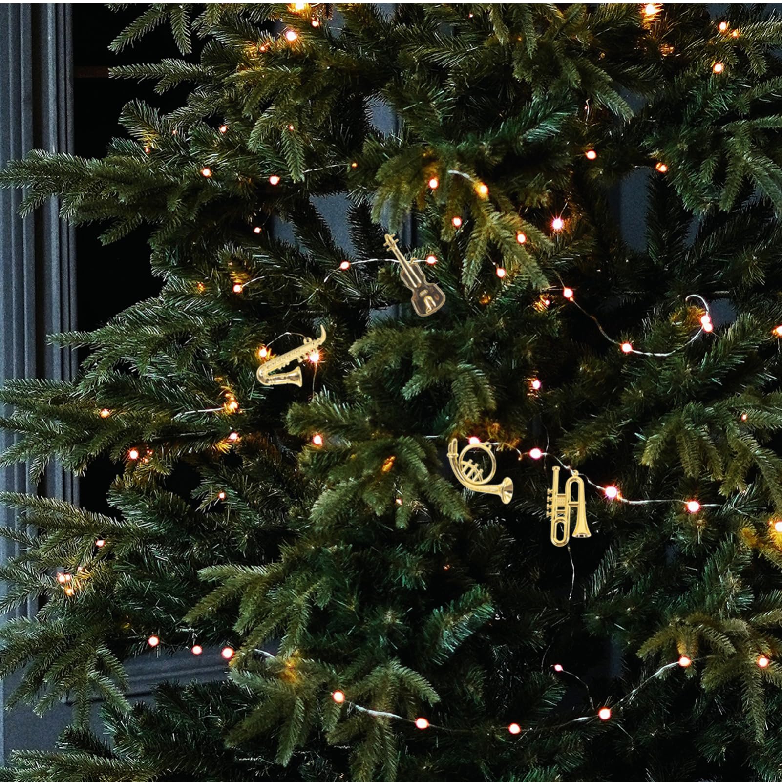 14-tlg. Mini-Musikinstrumente Set Als Weihnachtsbaum-Deko