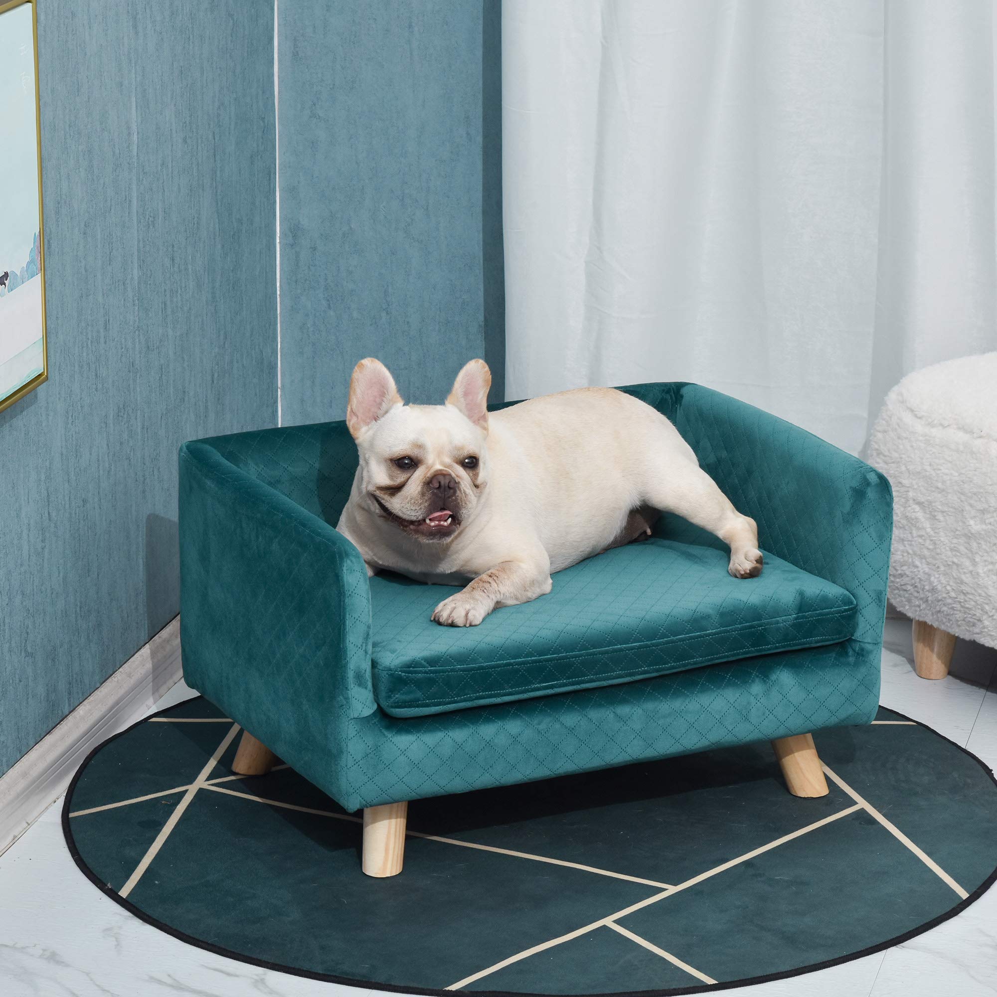 PawHut Canapé chien lit pour chien design scandinave coussin moelleux