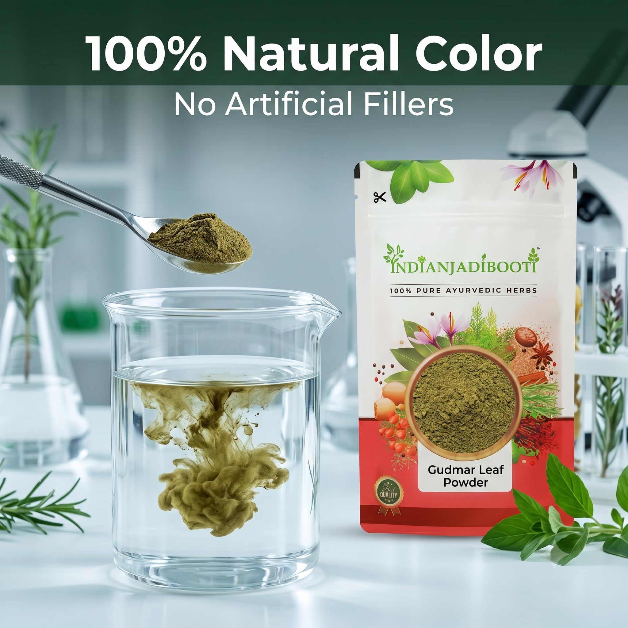 IndianJadiBooti Gudmar Powder 100g - Pure Gymnema Sylvestre | The "Sugar Destroyer" for Healthy Glucose Levels | Natural Madhunashini Leaf Churna | Blocks Sweet Cravings & Supports Weight Loss - IndianJadiBooti — Amazon image 6