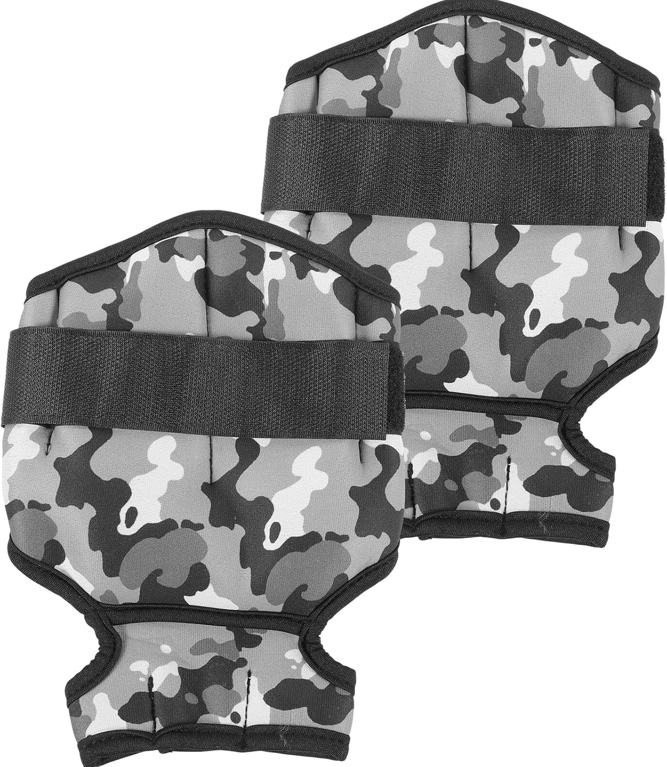 Adjustable Ankle Weights and Arm Weights 1 Pair 1kg Breathable Camouflage Gray Fitness Leg and Wrist Training Straps for Running Workout