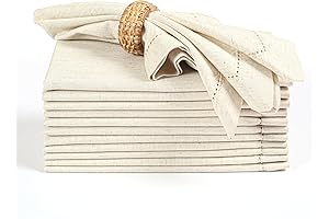 18x18 Linen Napkins - Washable 12-Pack
