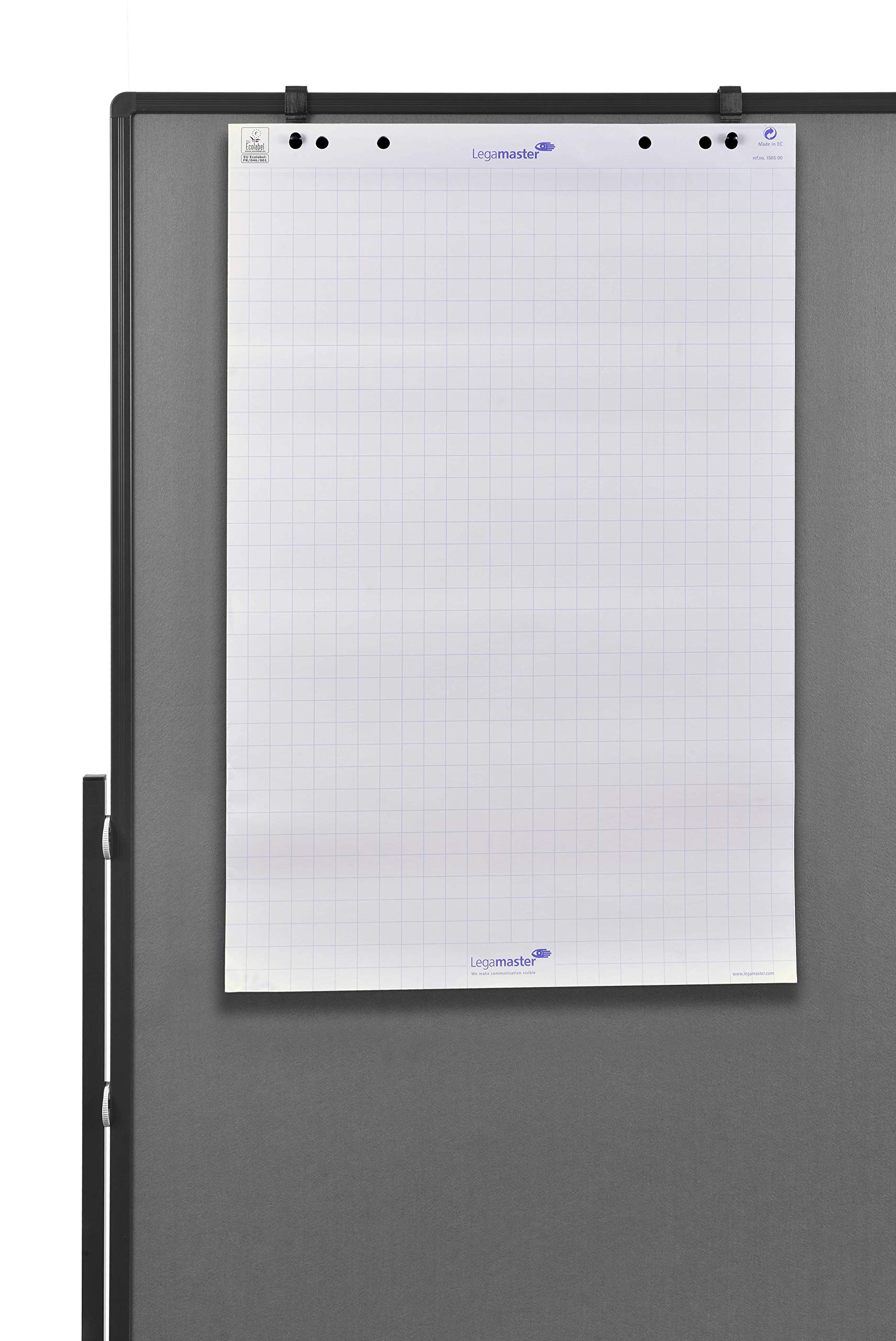 Legamaster Premium Plus Moderationswand klappbar - grau - 150x120 cm - doppelseitig, mit Filz bezogenes Pinboard - einsetzbar als Trennwand - inkl. 4 feststellbaren Rollen und Papierhaken