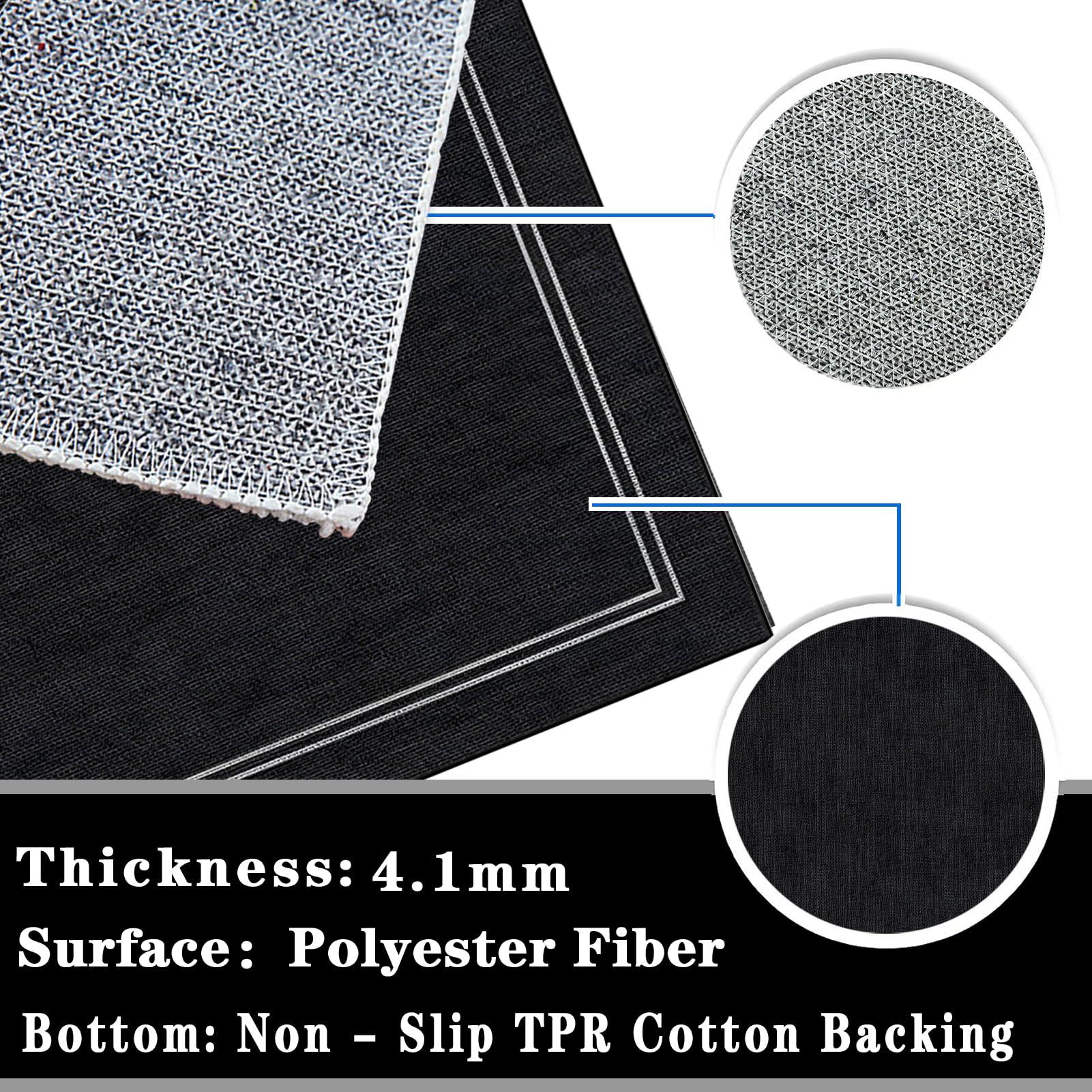 Tappeto Scrivania, Tappeto da Ufficio sotto Sedia per Parquet, Tappeto Sedia Rotelle Antiscivolo, Tappetino Protettivo per Pavimento, Tappeto Postazione da Gaming 200 x 230 cm