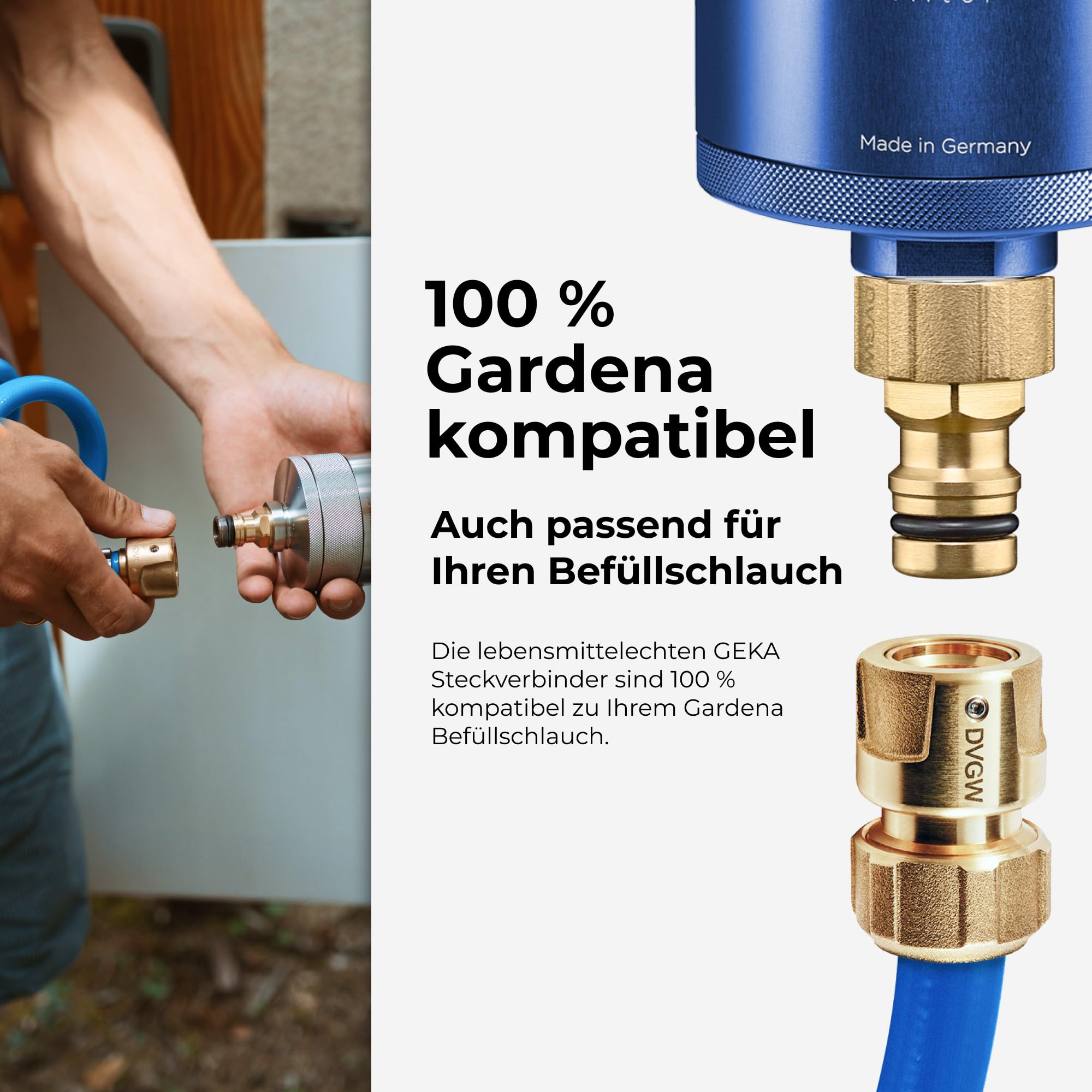 Alb Filter MOBIL Active Trinkwasserfilter Blau – Befüllfilter für Wohnmobil & Camping – Der Wasserfilter reduziert Schadstoffe im Trinkwasser & verbessert den Geschmack – Made in Germany