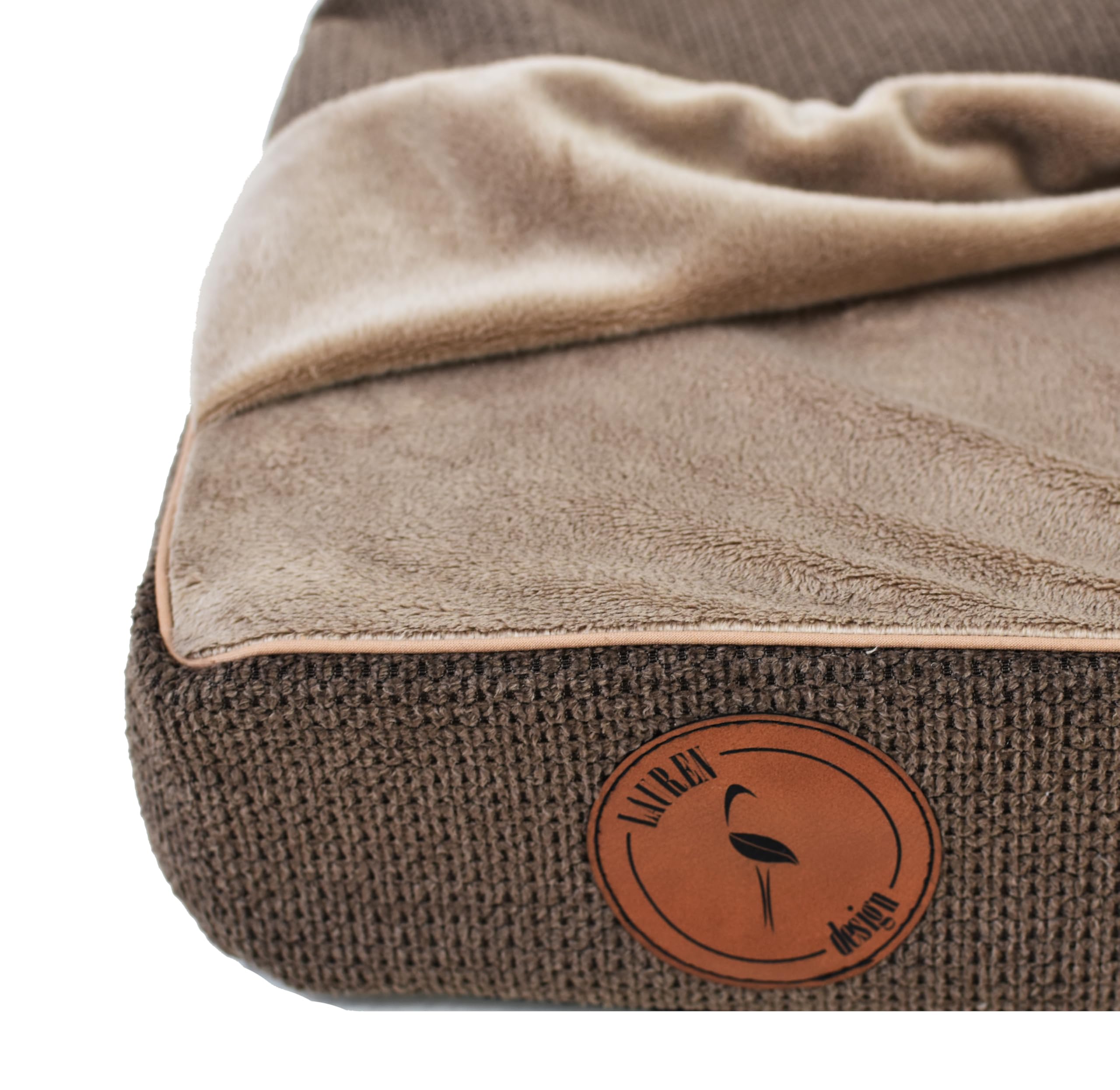 Hundebett Mittelgroße Hunde, Bettmatte Orthopädische Matratze für Hunde, Hundebett Flauschig Haustierbett mit Kapuze, Rutschfestes Waschbar, Reißverschluss Matten (Braun, 100 x 80 x 10 cm)