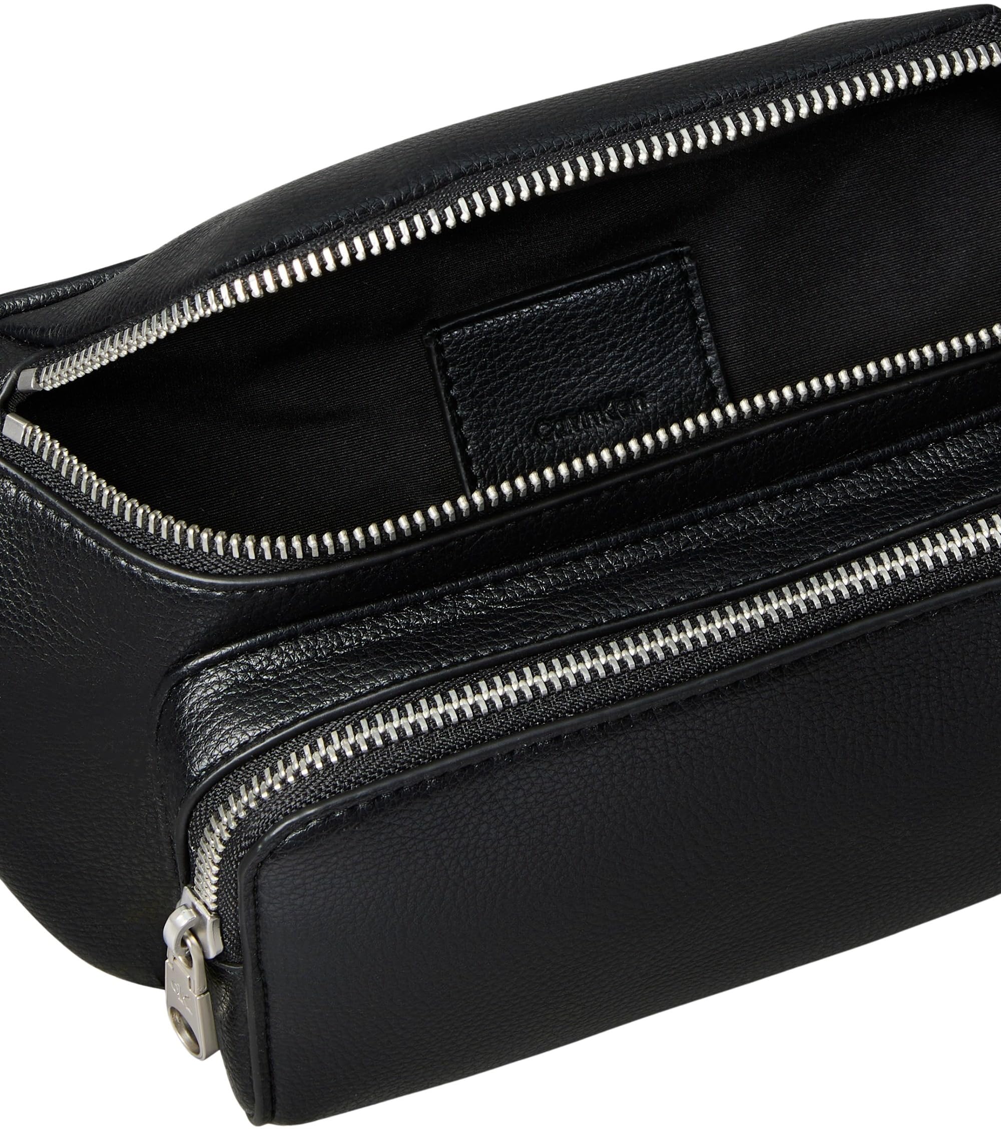 Calvin Klein Uomo Marsupio Webbing Strap con Zip, Nero (Black), Taglia Unica