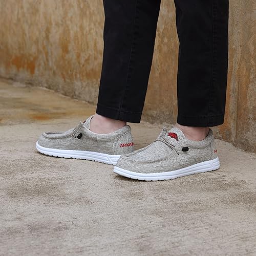 Miniatura 77 de FOCO Men's NCAA College Team Logo Lightweight Loafers Lace Up Cotton Knit Shoes