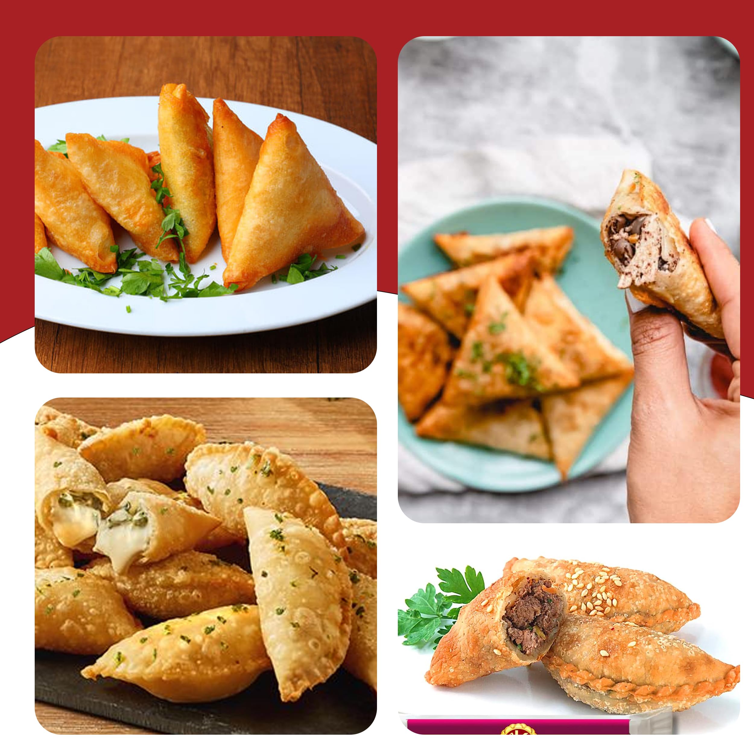Amazon.com: Al karamah Ready-to-Cook Samosa Wrappers, Dough Sheets