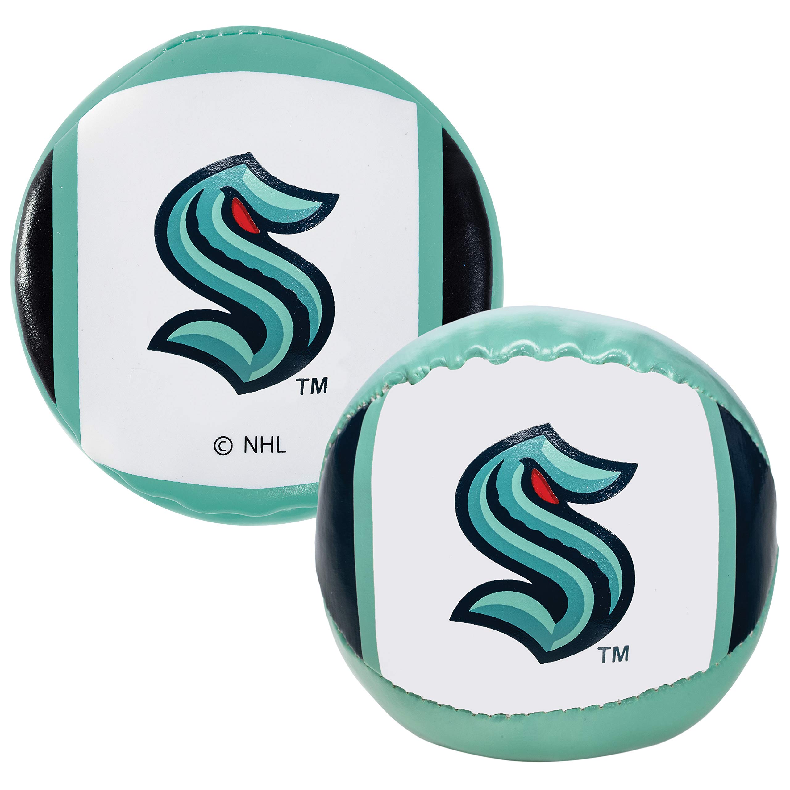 Franklin Sports Seattle Kraken Soft Sport Hockey Ball & Puck Set - Youth Toy Stuffed Ball & Puck - Team Logo - NHL Official Licensed Product