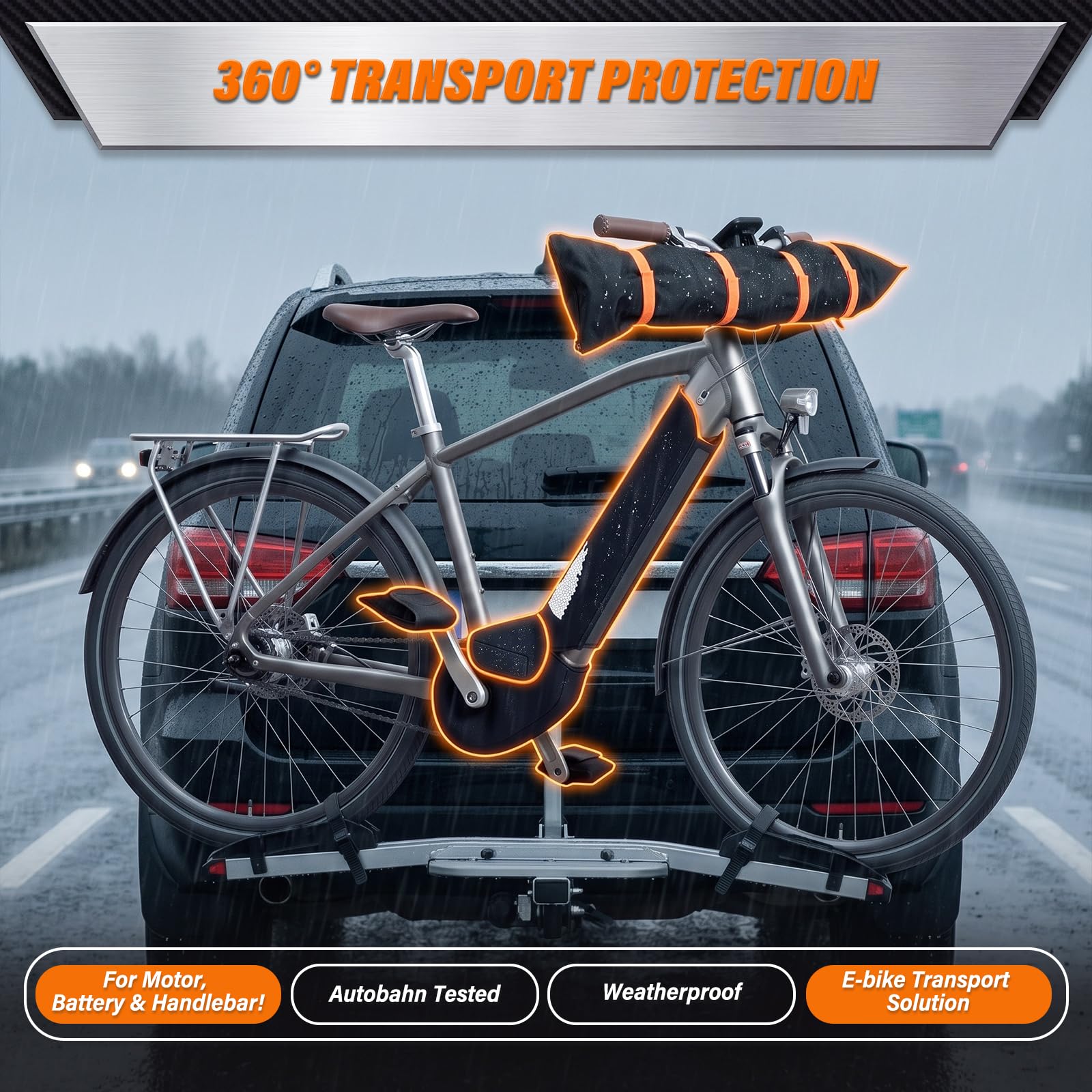 5-teiliges E-Bike Transportschutz Set, wasserabweisende Schutzhüllen