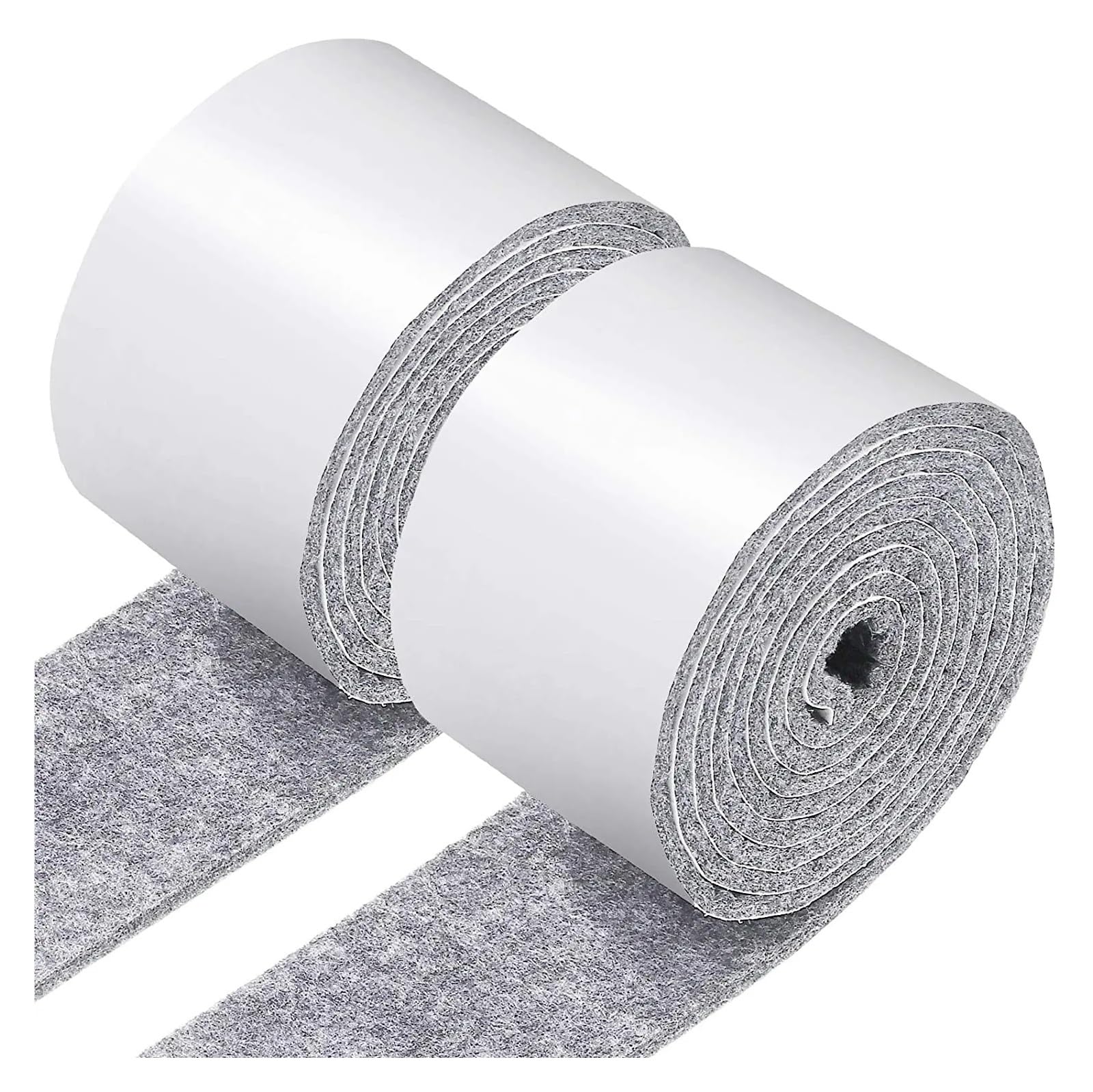 Furniture Pads 2Pcs Self Adhesive Furniture Felt Strips DIY Shape Sliding Pad Tape Polyester Strip Roll Black Floor Protector(2pcs Light Gray,Width 6cm)