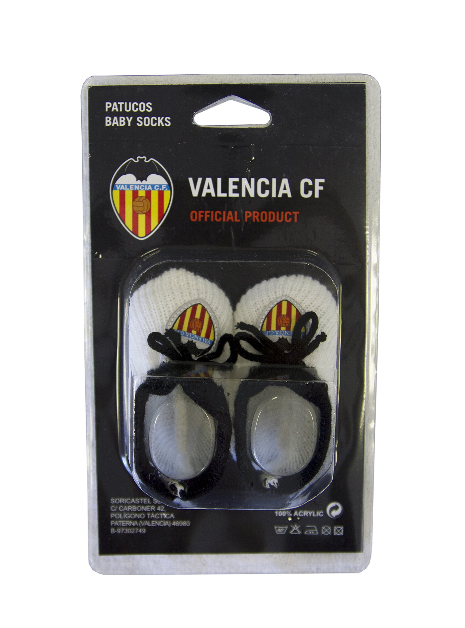 Valencia CF Patvcf Patucos, Bebés Unisex, Blanco/Naranja, Talla Única
