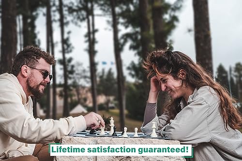 Miniatura 6 de Mynnnat - Juego de ajedrez profesional, tablero grueso enrollable y piezas con bolsa de viaje, damas y folleto único para entrenamiento de ajedrez,