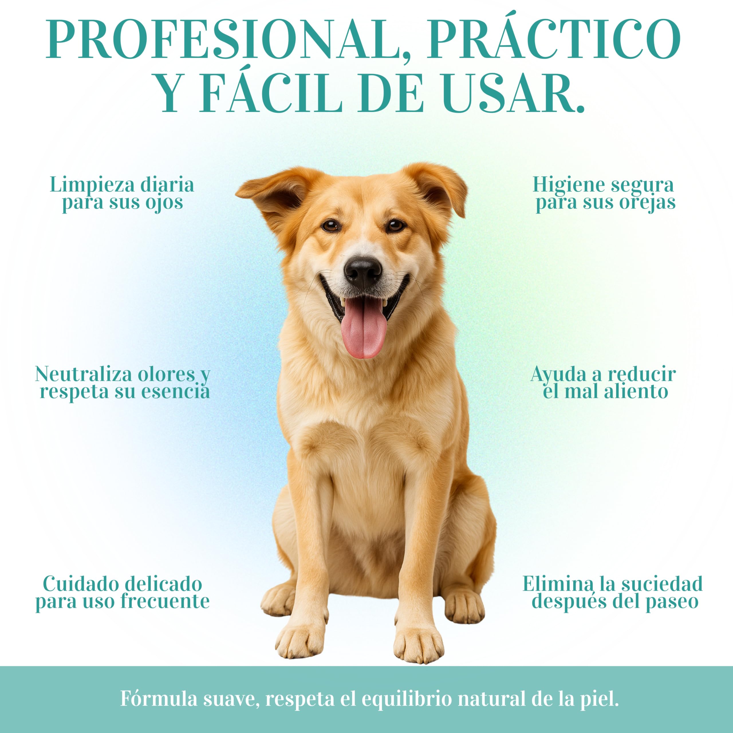 Kit de Higiene para Perros y Gatos 7 en 1 | Limpieza Completa de Ojos, Oídos, Patas y Dientes | Productos Naturales sin Alcohol | Incluye Toalla de Microfibra | Ahorra tiempo y dinero con un único kit que reúne 7 productos esenciales para la higiene diari