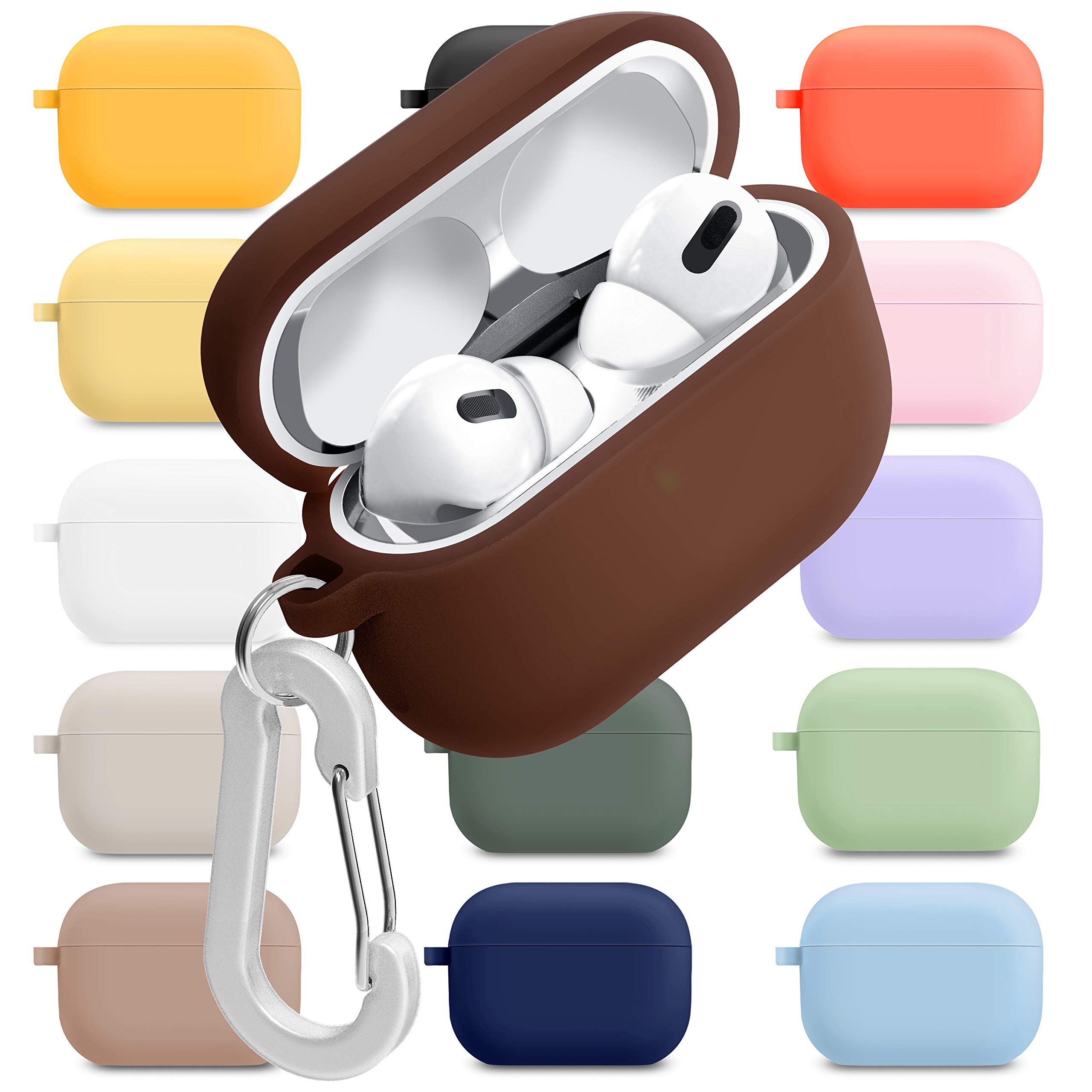 [3 in 1] AirPods Pro 3 Silicone Case + Anti-Lost Carabiner + Dust Guard Metal Film, Protective Cover with Keychain for Apple AirPods Pro3 (2025) — view 40