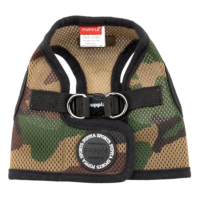 Foto 3 de 5 de PUPPIA Arnés Suave Tipo Chaleco Soft Vest Harness, Polyester, Camuflaje, M