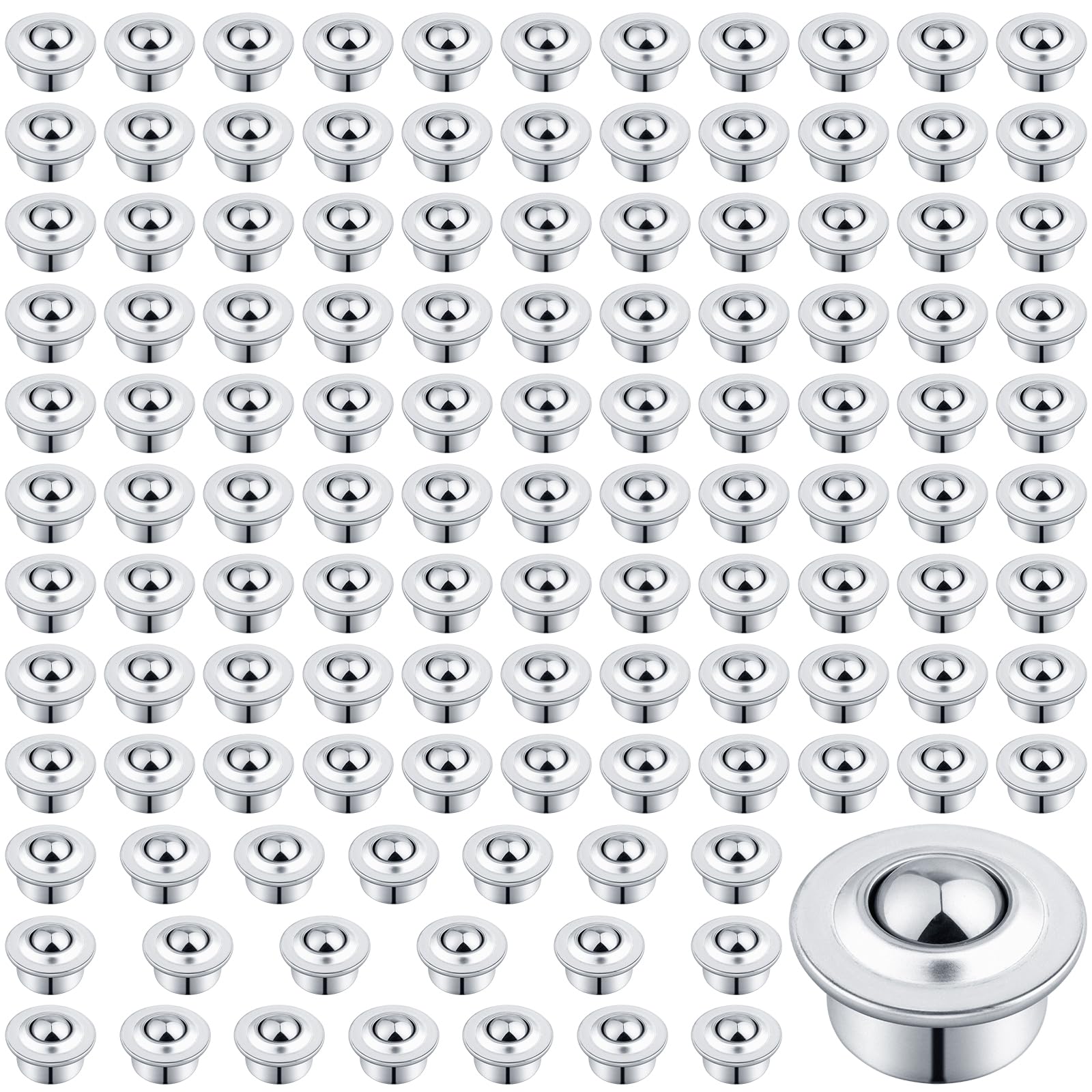 Lot de 120 roulements à billes CY-15H en acier au carbone de 1,6 cm, roulettes universelles pour convoyeur, transmission, capacité de charge de 20 kg