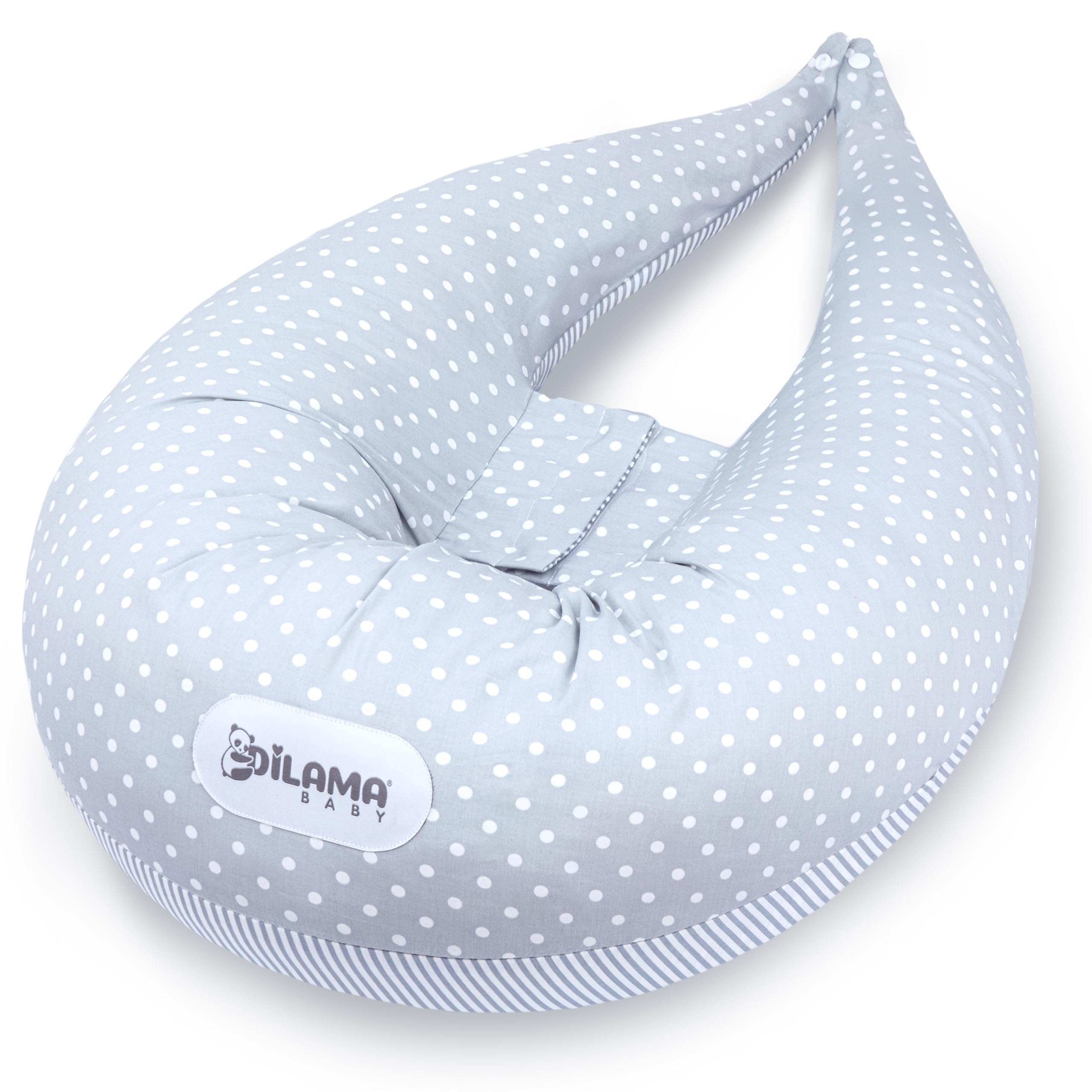 Dilamababy Schwangerschaftskissen mit Memory Foam Floken und Faserbällchen - Stillkissen XXL - Pregnancy Pillow - Multifunktionale Seitenlagerung mit Baumwollbezug 100% für Schwangere