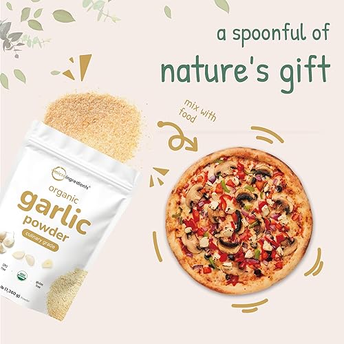 Miniatura 7 de Ajo orgánico prémium en polvo, 3 lb, proveniente de bulbo de Allium Sativum crudo cosechado, grado culinario, ideal para condimentos, carnes y