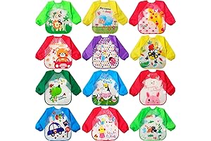 JaGely Toddlers Waterproof Art Smocks for Kids - Full Coverage Sleeved Painting...