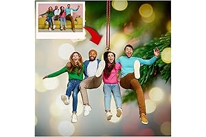 Personalized Your Photo Ornament, Customized 2D Photo Ornaments, Double-Sided Print