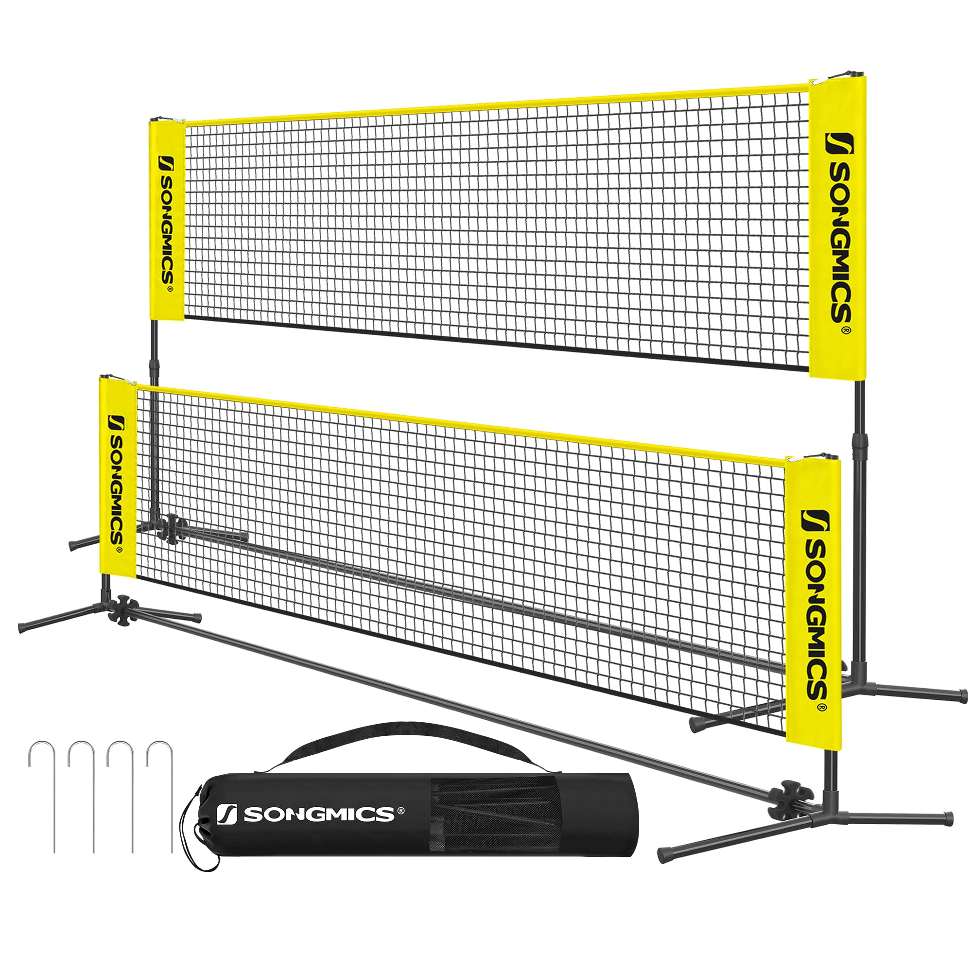 SONGMICSPortable Badminton Volleyball Tennis Pickleball Net for Backyard Park