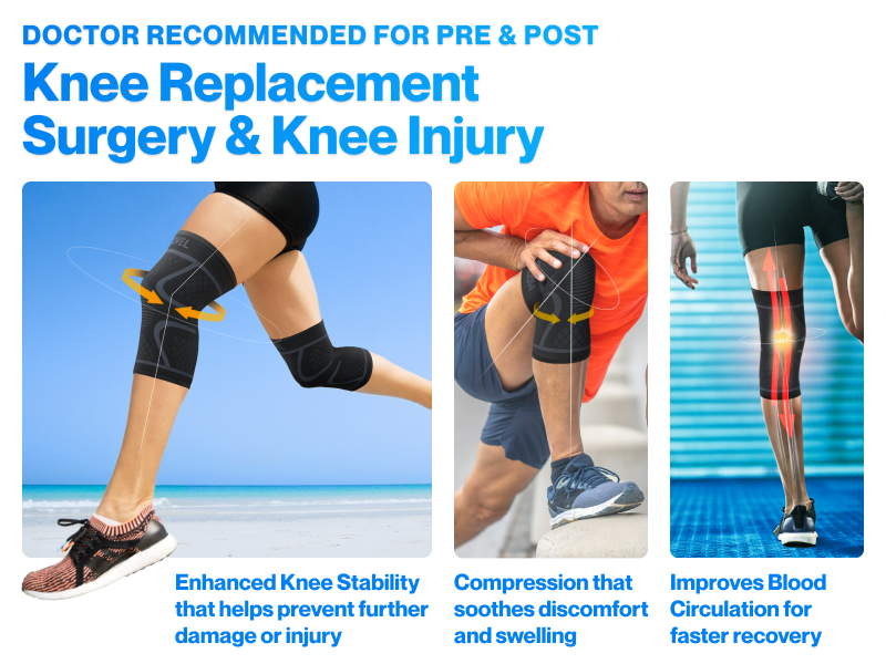 Modvel 2 Pack Knee Brace for Women & Men - Workout Knees Compression Sleeve for Knee Pain Relief Joint Support for ACL, Arthritis, Meniscus Tear Knees Brace for Sports, Rodilleras para Gym Fitness