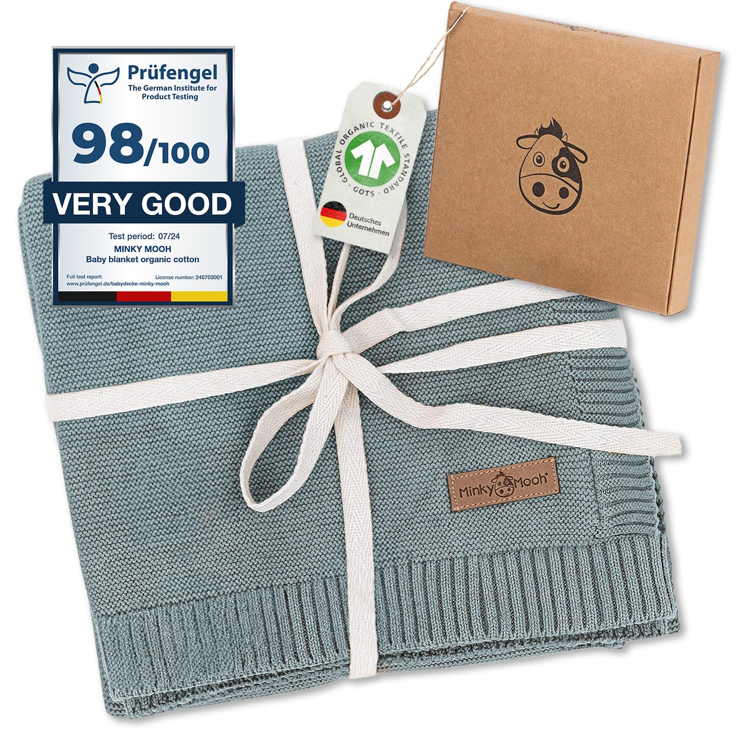 Merle Toys Babydeken van 100% biologisch katoen - zeewereld 3D