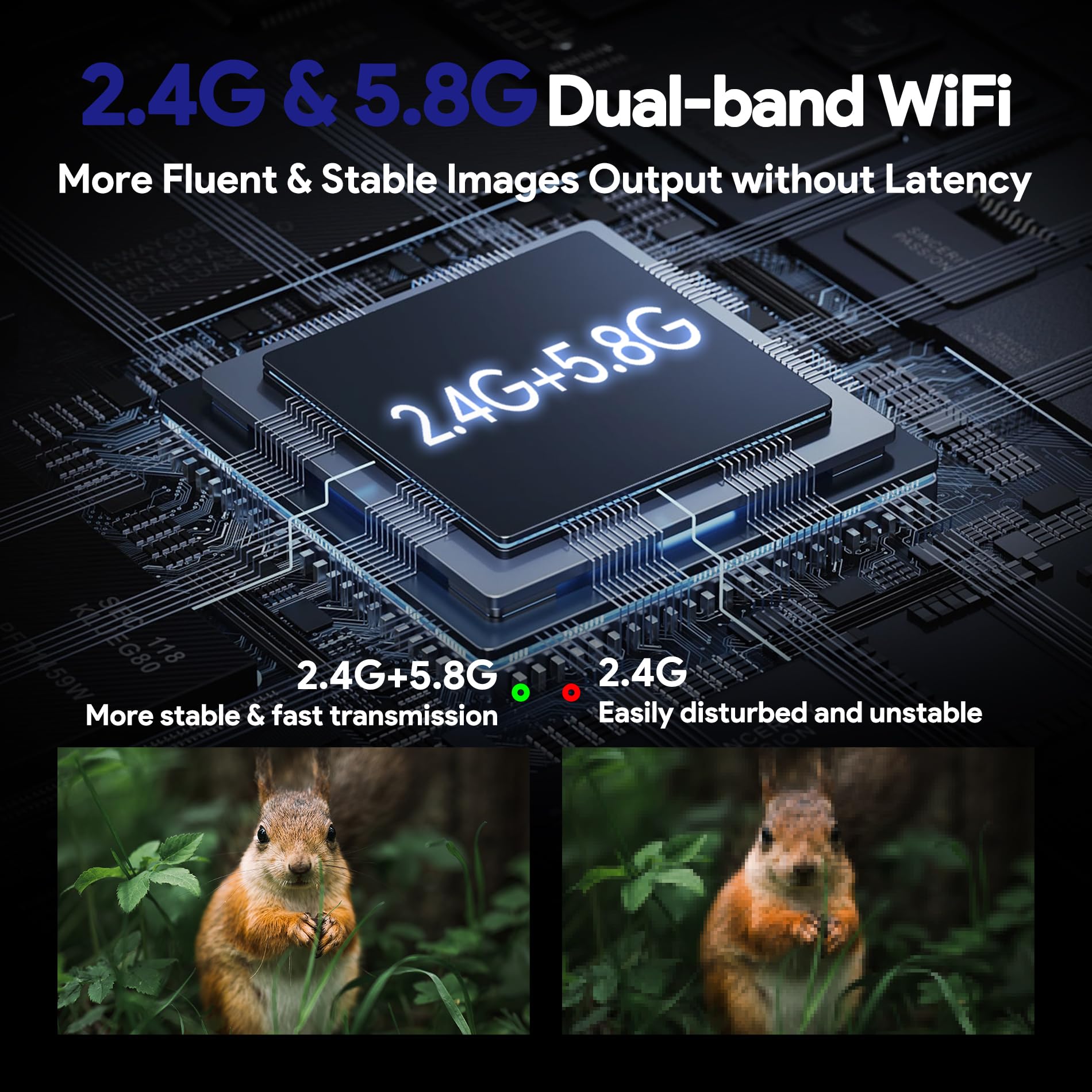 Bezprzewodowy transmiter i odbiornik HDMI, bezprzewodowy dekodowanie 4K 1080P do transmisji radiowej HDMI do strumieniowego przesyłania plików audio z laptopa, komputera PC do HDTV, projektora