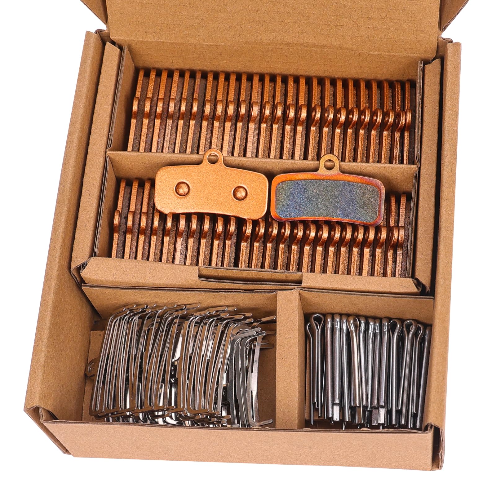 25 Pairs 4-Piston Sintered Metal Ebike Bike Brake Pads with Install Tools