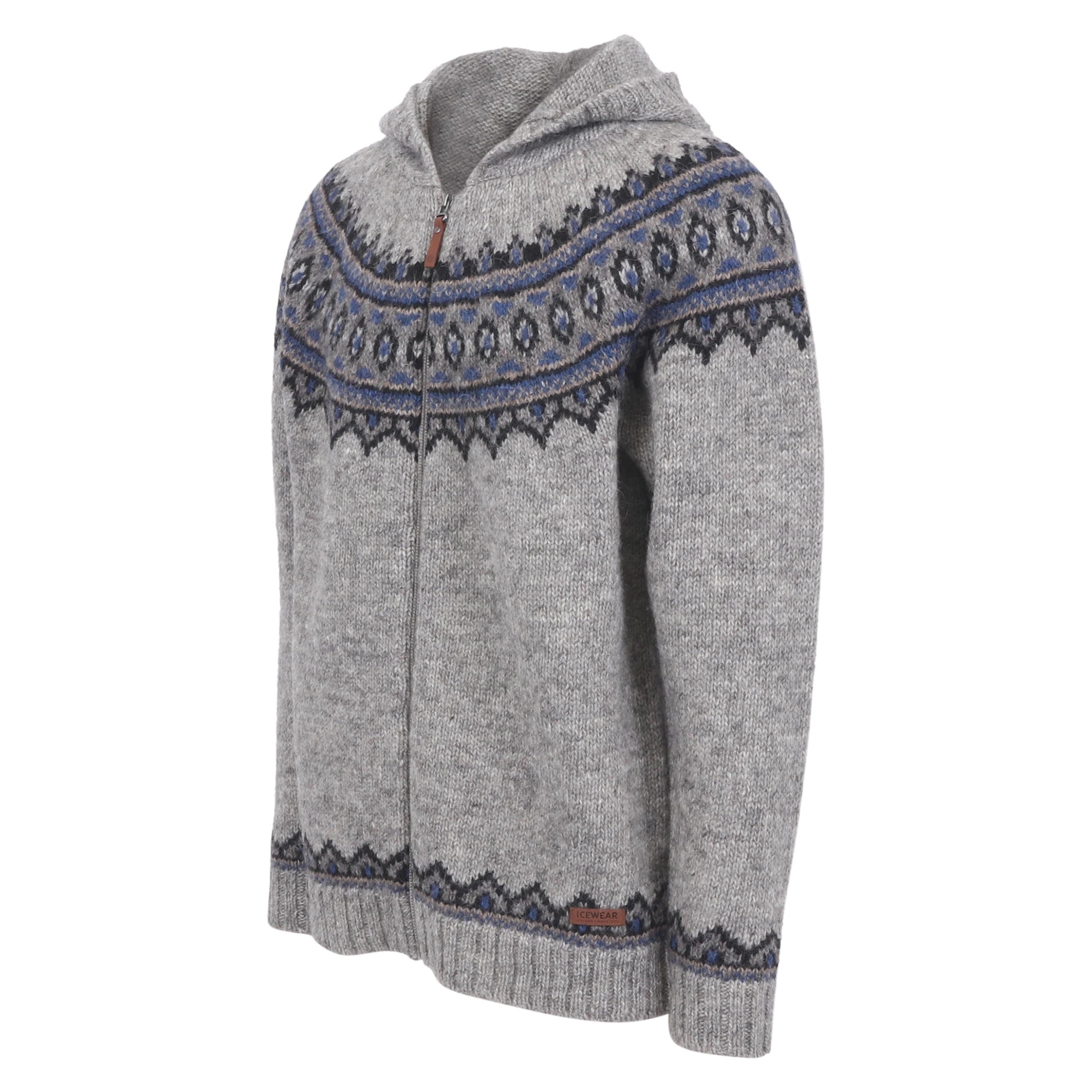 ICEWEAR Brynjudalur Woll-Cardigan – isländisches Design mit Zip & Kapuze