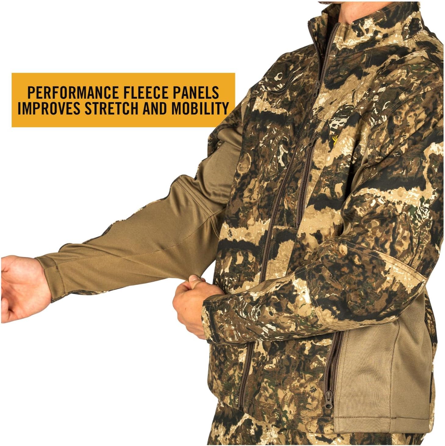 HOT SHOT Men’s Flannel Lined Camo Hunting Jacket – Camouflage Outdoor Jacket for Men - Image 6