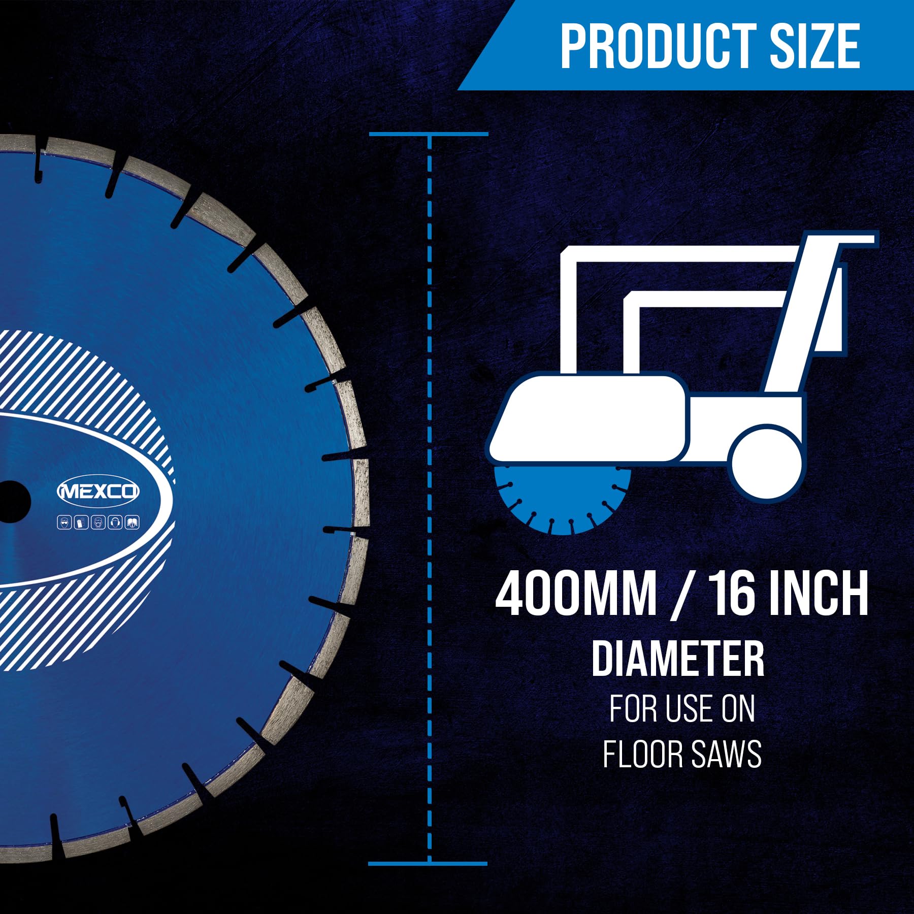 Mexco Tri-Purpose Diamond Blade XCEL Grade, Superior, High-Performance Multi-Material Cutting Disc for Concrete Asphalt - Image 4