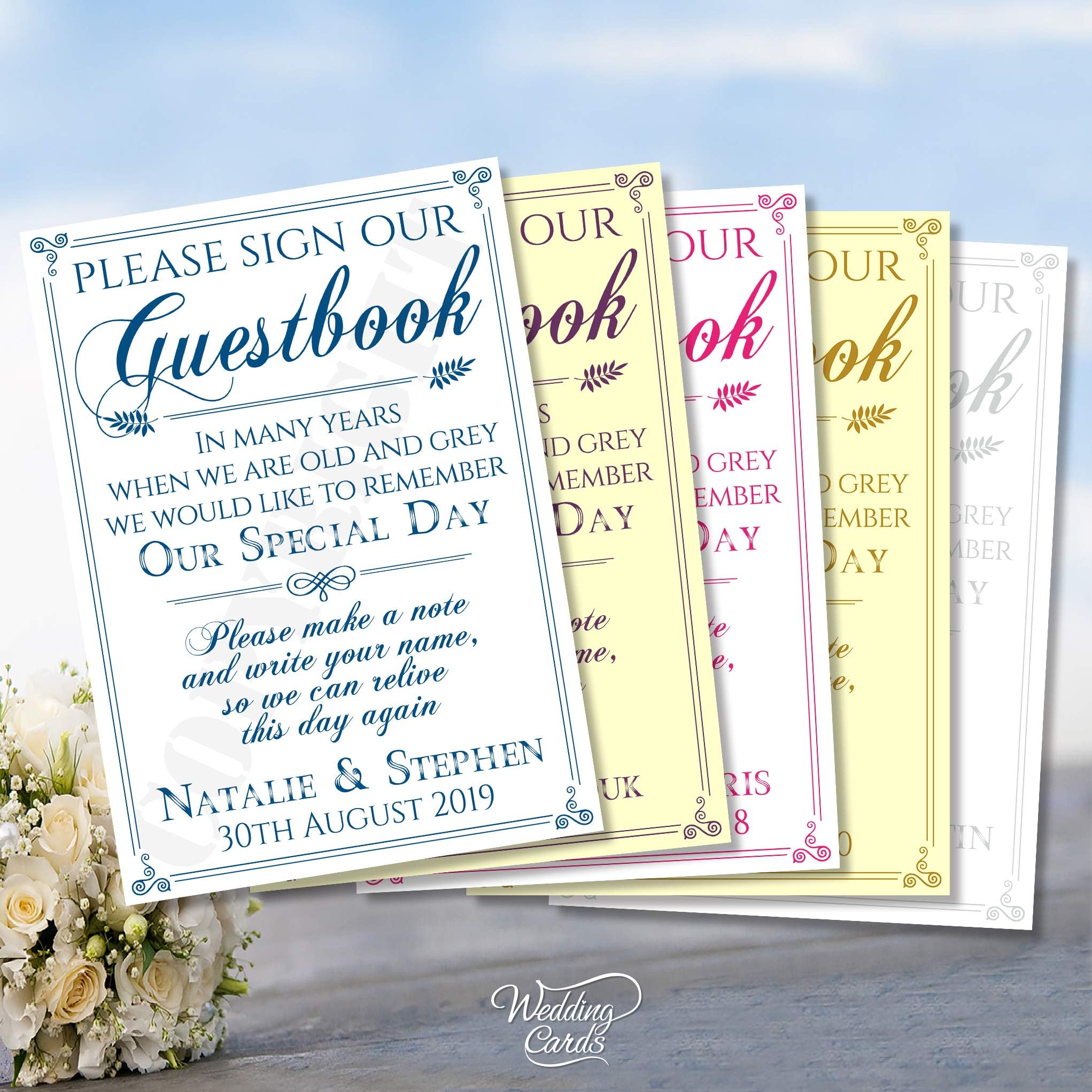Please Sign Our Guestbook Wedding Party Display Decoration Card Sign A4
