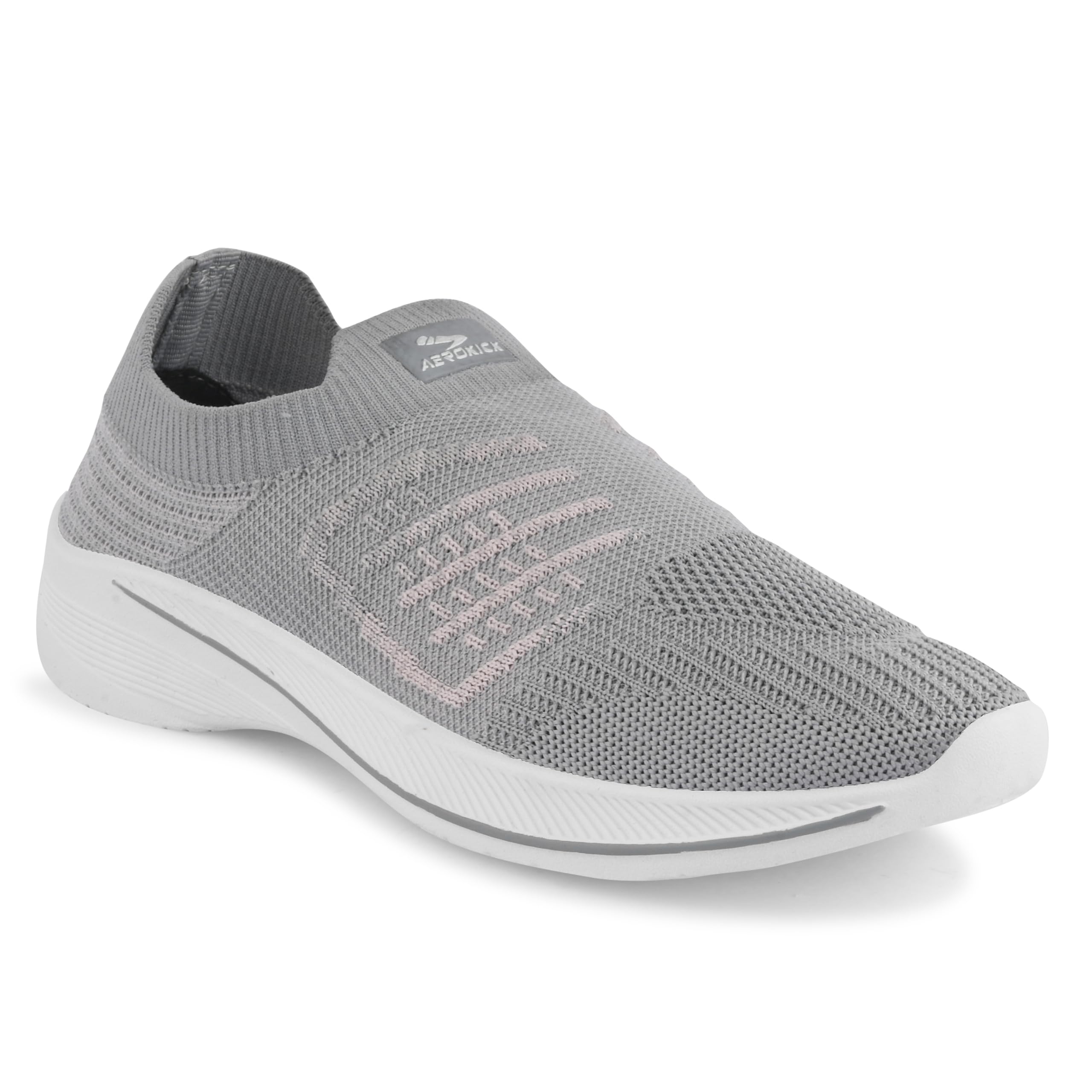 Aerokick Women Running Shoes, Comfortable Lightweight Casual Sports Shoe, Slip-On Shoe for Women (Light Grey) (B0D925Z6V8) Amazon Price History, Amazon Price Tracker