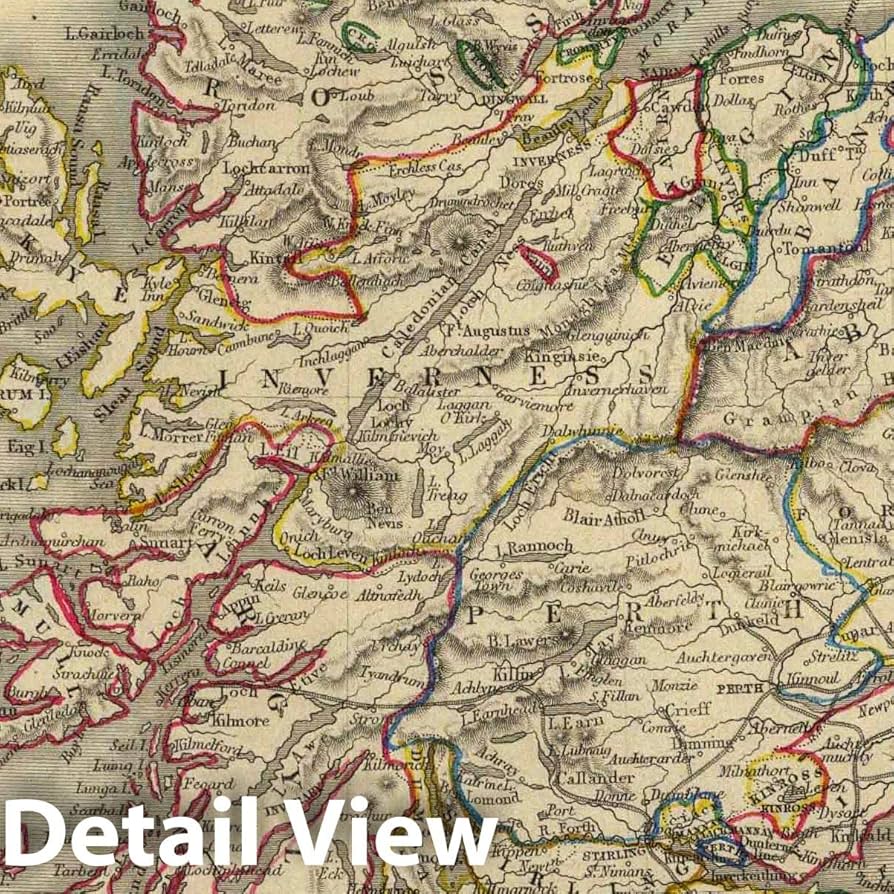 Amazon.co.jp: 歴史的な地図 - スコットランド（シェットランド