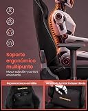 SONGMICS Gaming Chair, Suede Fabric Ergonomic Office Chair with Footrest - 6