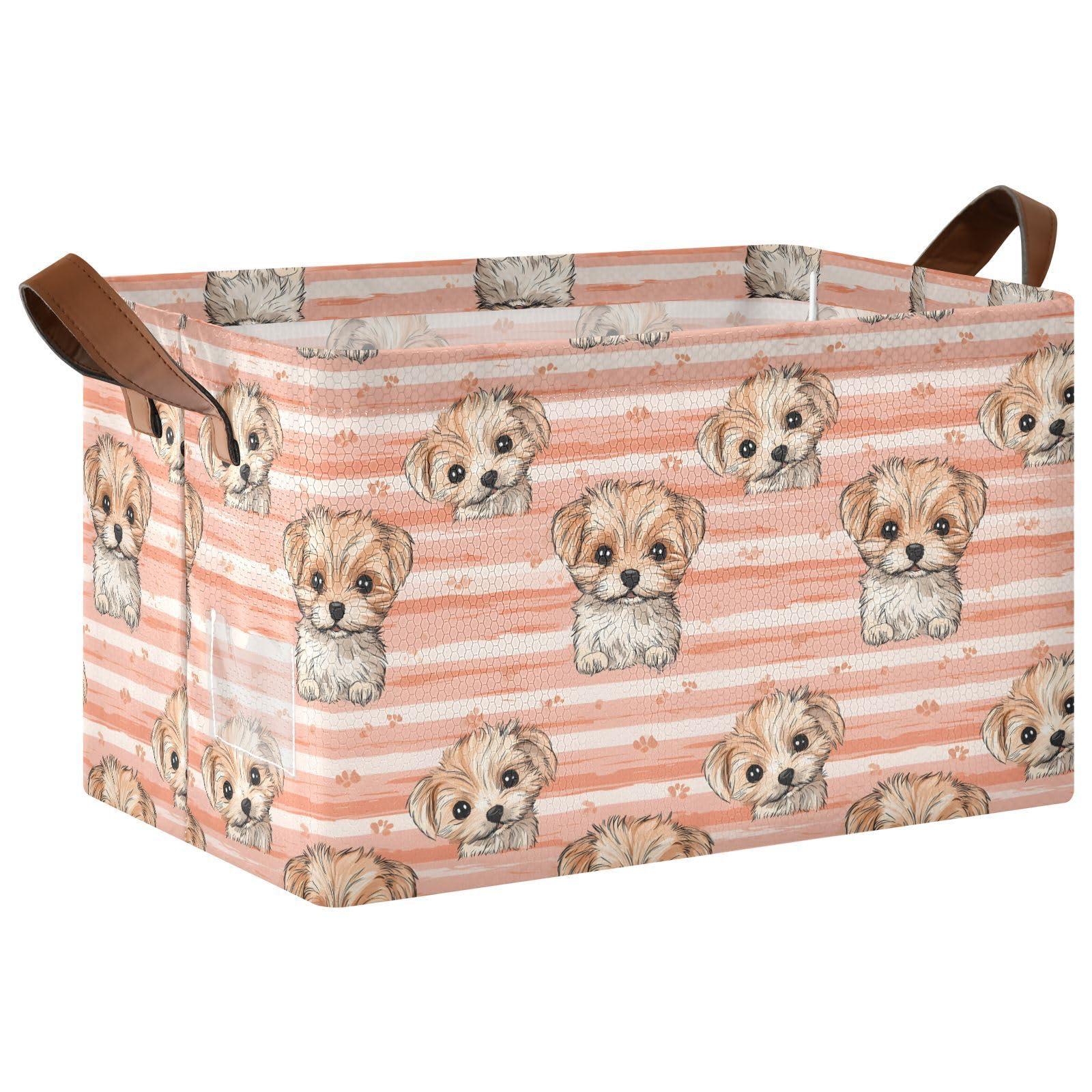Panier de rangement pour étagères grand cube imperméable chien