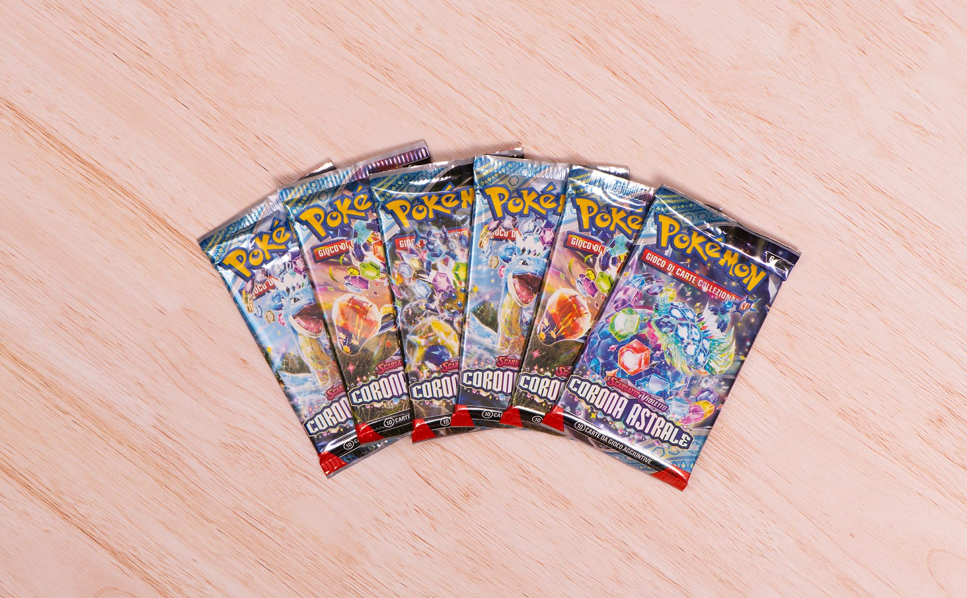 GCC Pokémon: confezione di buste dell’espansione Scarlatto e Violetto - Corona Astrale (sei buste di espansione)