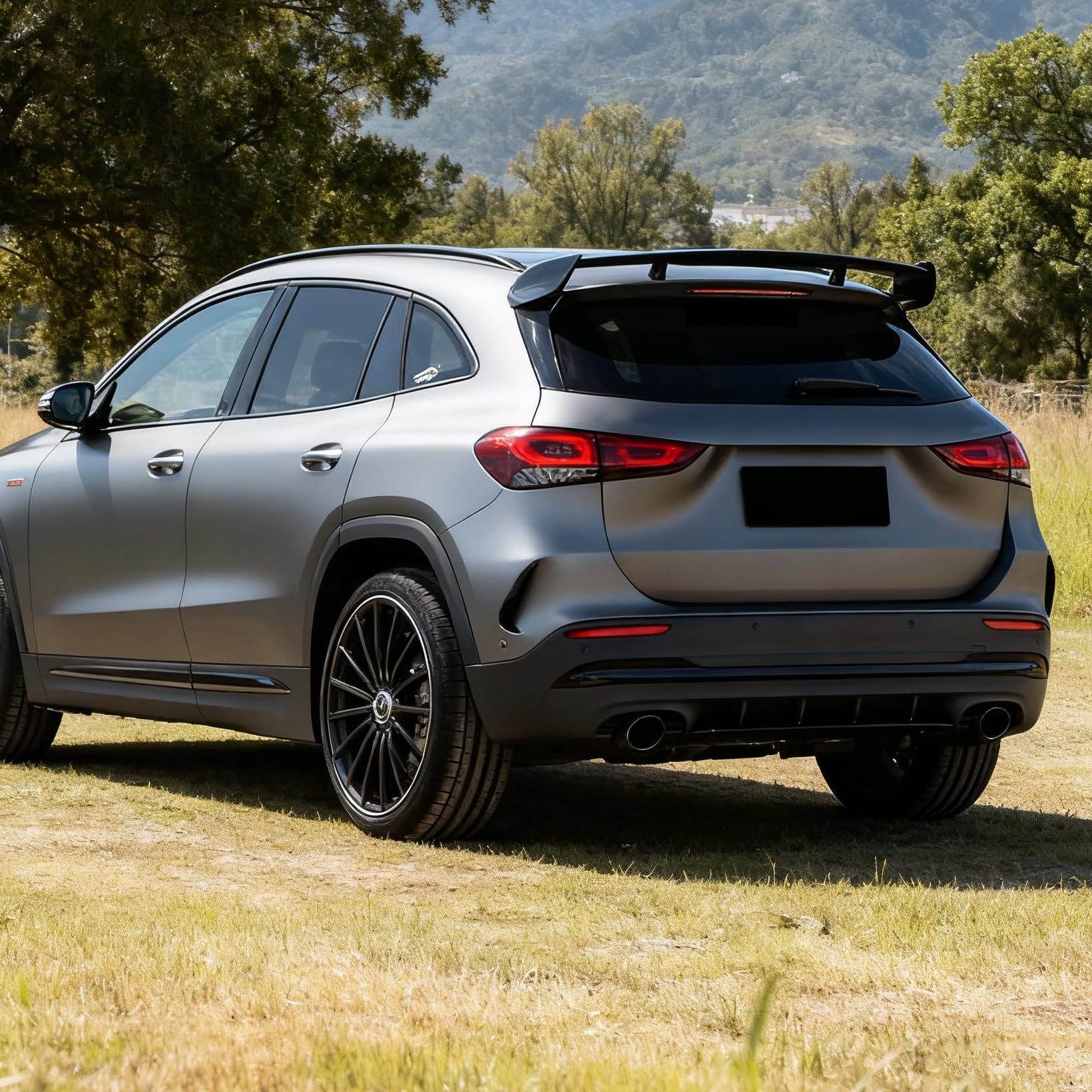MUTUSAISI Aileron becquet arrière pour Mercedes Benz Classe GLA MK II H247 2020-2025 GLA35/ GLA45/ 180/200/ 220/250, Noir Brillant de Coffre Aile Spoiler de Toit Hayon Wing Arrière Accessoires